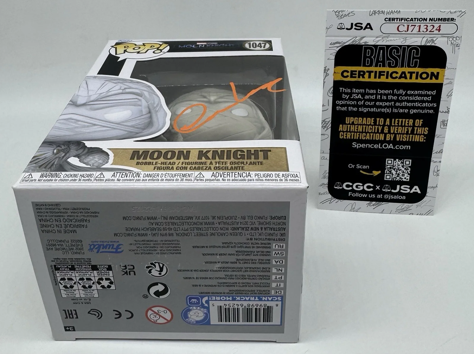 OSCAR ISSAC — OSCAR ISSAC HAND SIGNED AUTOGRAPH "MOON KNIGHT" FUNKO POP +JSA COA, image 2