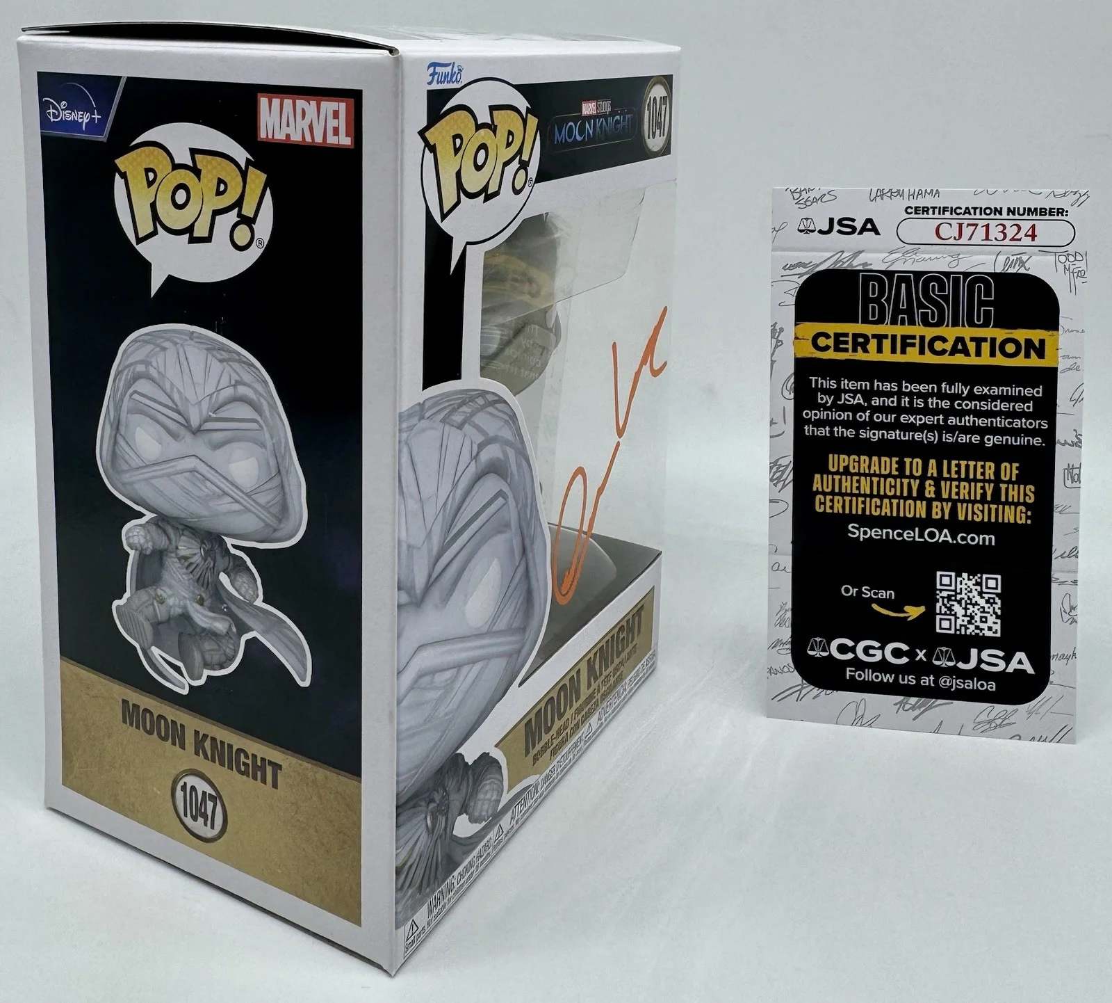 OSCAR ISSAC — OSCAR ISSAC HAND SIGNED AUTOGRAPH "MOON KNIGHT" FUNKO POP +JSA COA, image 3