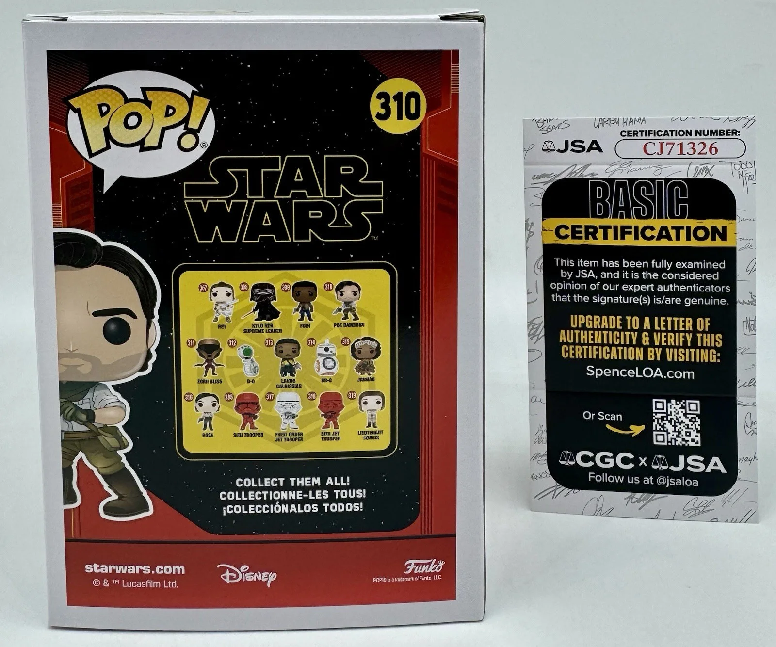 OSCAR ISSAC — OSCAR ISSAC HAND SIGNED AUTOGRAPH "POE DAMERON" STAR WARS FUNKO POP +JSA COA, изображение 4