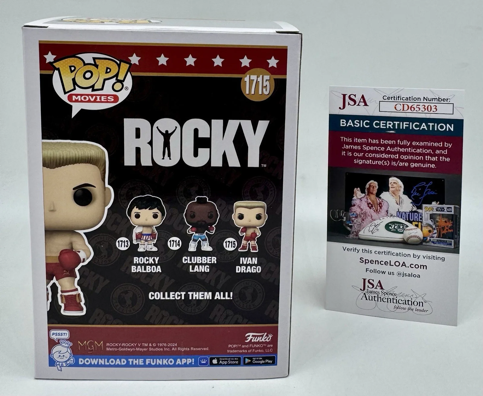 DOLPH LUNDGREN — DOLPH LUNDGREN HAND SIGNED AUTOGRAPH "ROCKY" IVAN DRAGO FUNKO POP +JSA COA, image 5
