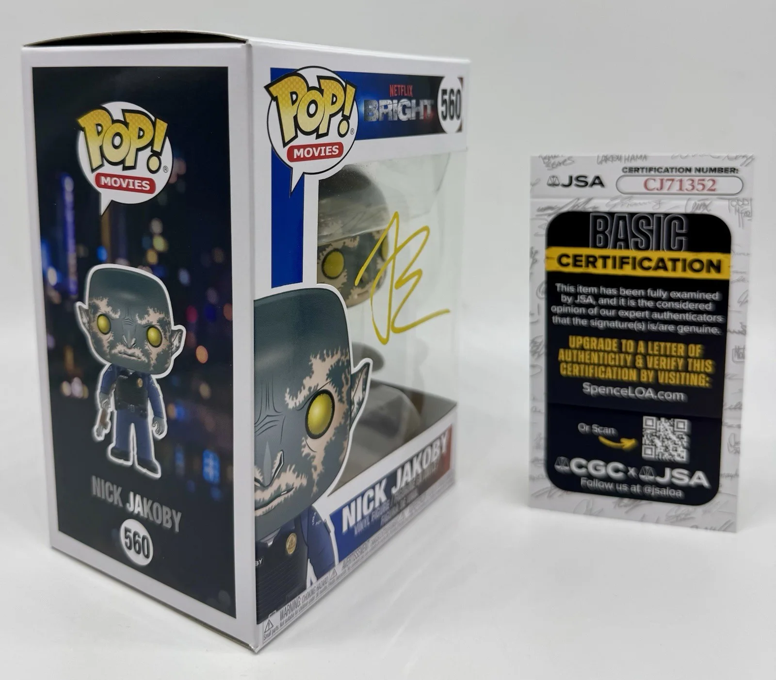 JOEL EDGERTON — JOEL EDGERTON HAND SIGNED AUTOGRAPH "NICK JAKOBY" BRIGHT FUNKO POP +JSA COA, image 5