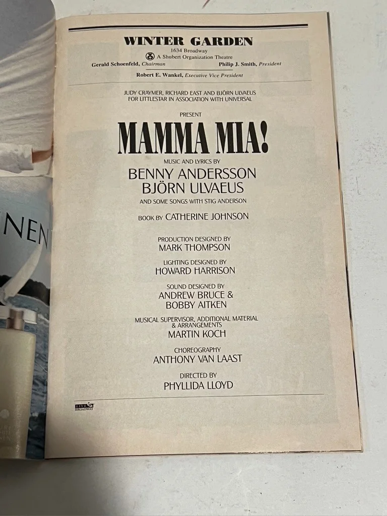 Mamma Mia Hand Signed Playbill July 2007, image 3