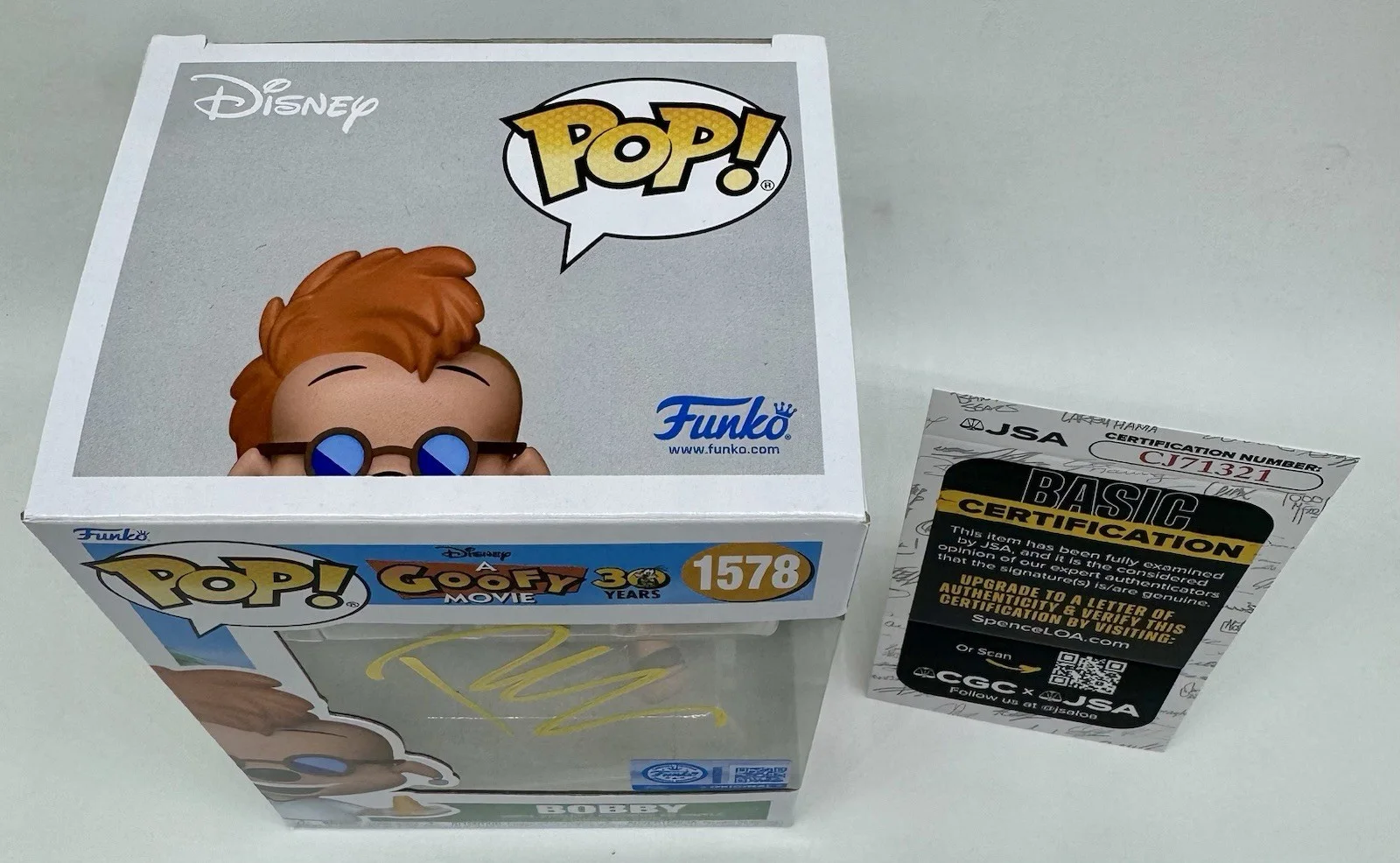 PAULY SHORE — PAULY SHORE HAND SIGNED AUTOGRAPH "BOBBY" A GOOFIE MOVIE FUNKO POP +JSA COA, изображение 2