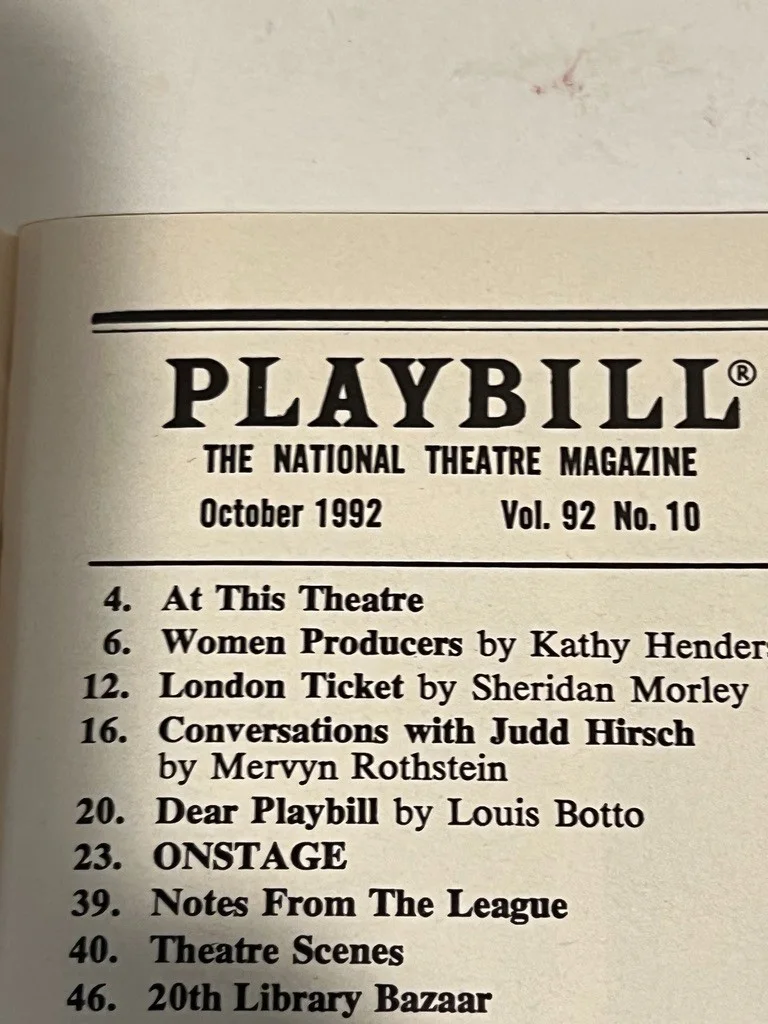 Conversations with My Father Judd Hirsh Hand Signed Playbill Oct 1992, image 3