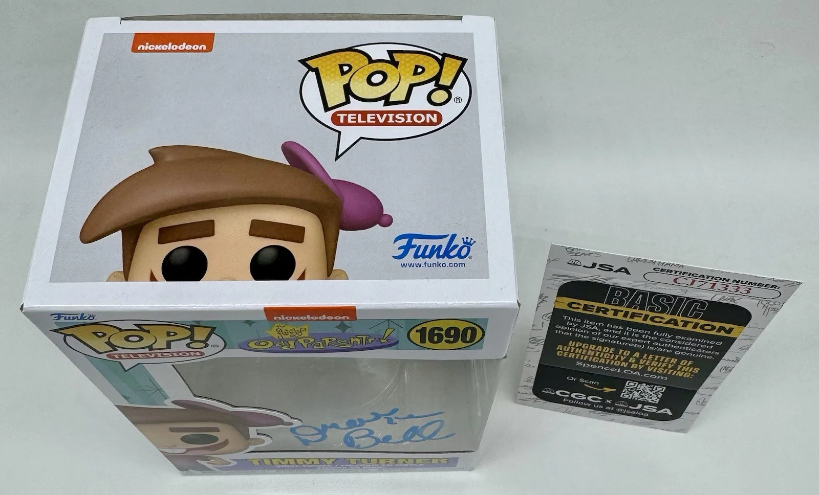 DRAKE BELL — DRAKE BELL SIGNED AUTOGRAPH "TIMMY TURNER" ODD PARENTS FUNKO POP +JSA COA, изображение 2