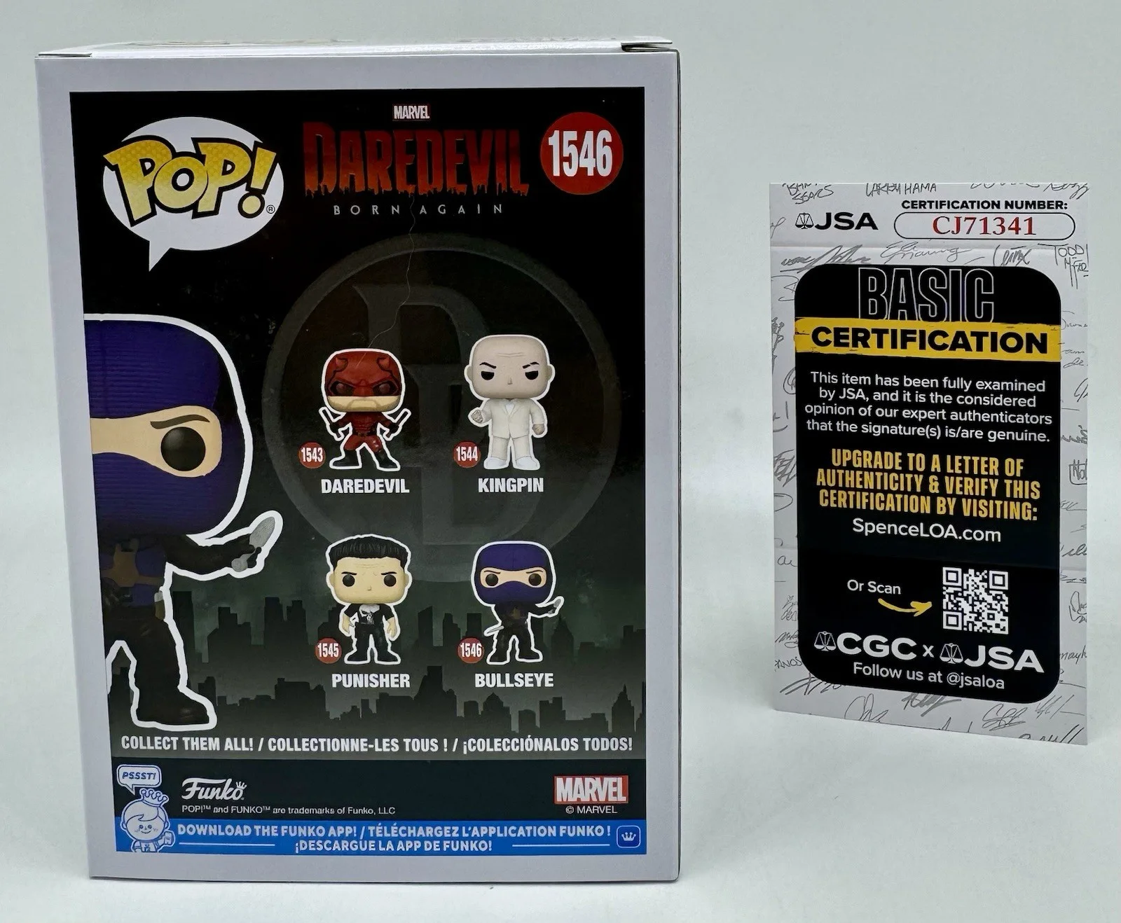 WILSON BETHEL — WILSON BETHEL HAND SIGNED AUTOGRAPH "BULLSEYE" DAREDEVIL FUNKO POP +JSA COA, изображение 4