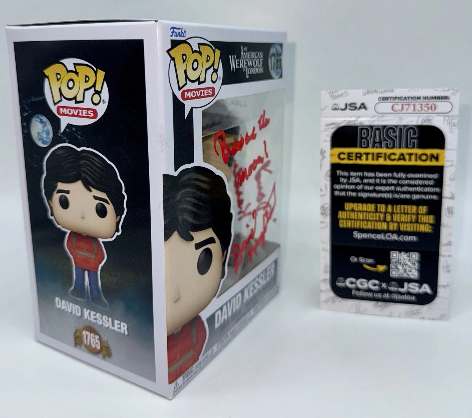 DAVID NAUGHTON — DAVID NAUGHTON SIGNED AUTOGRAPH "AMERICAN WEREWOLF" FUNKO POP +JSA COA W/ QUOTE, изображение 4