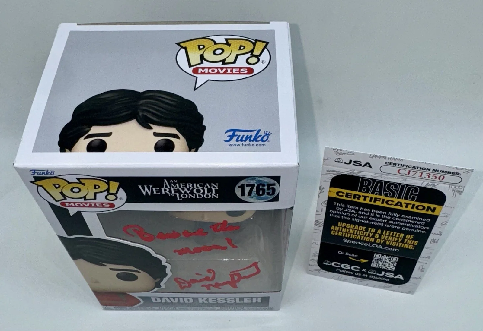 DAVID NAUGHTON — DAVID NAUGHTON SIGNED AUTOGRAPH "AMERICAN WEREWOLF" FUNKO POP +JSA COA W/ QUOTE, изображение 5