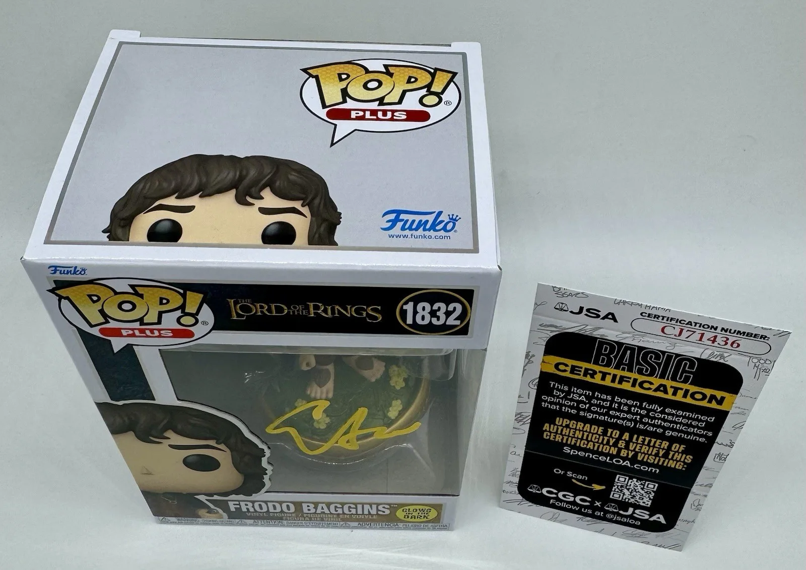ELIJAH WOOD — ELIJAH WOOD SIGNED AUTOGRAPH FRODO BAGGINS LORD OF THE RINGS FUNKO POP +JSA COA, изображение 2
