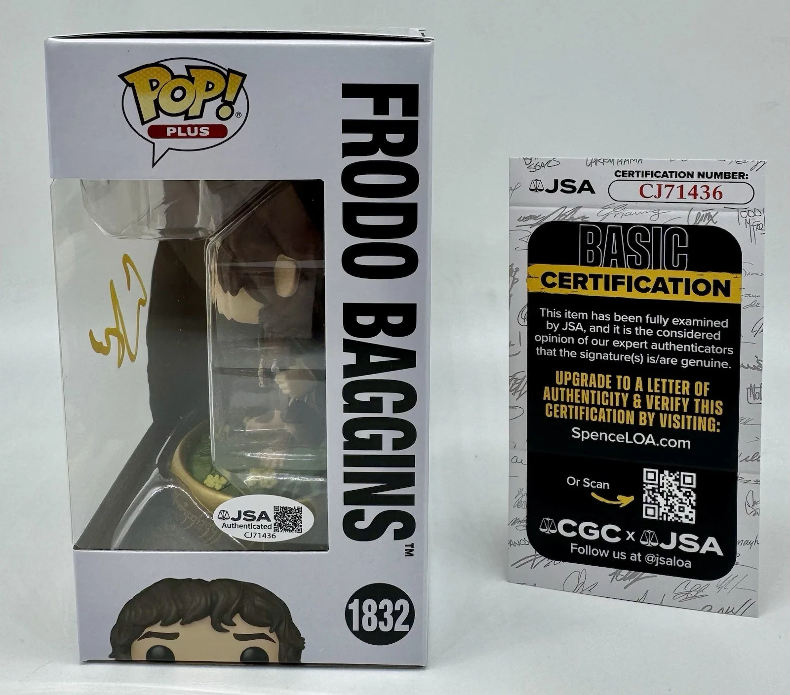 ELIJAH WOOD — ELIJAH WOOD SIGNED AUTOGRAPH FRODO BAGGINS LORD OF THE RINGS FUNKO POP +JSA COA, изображение 3