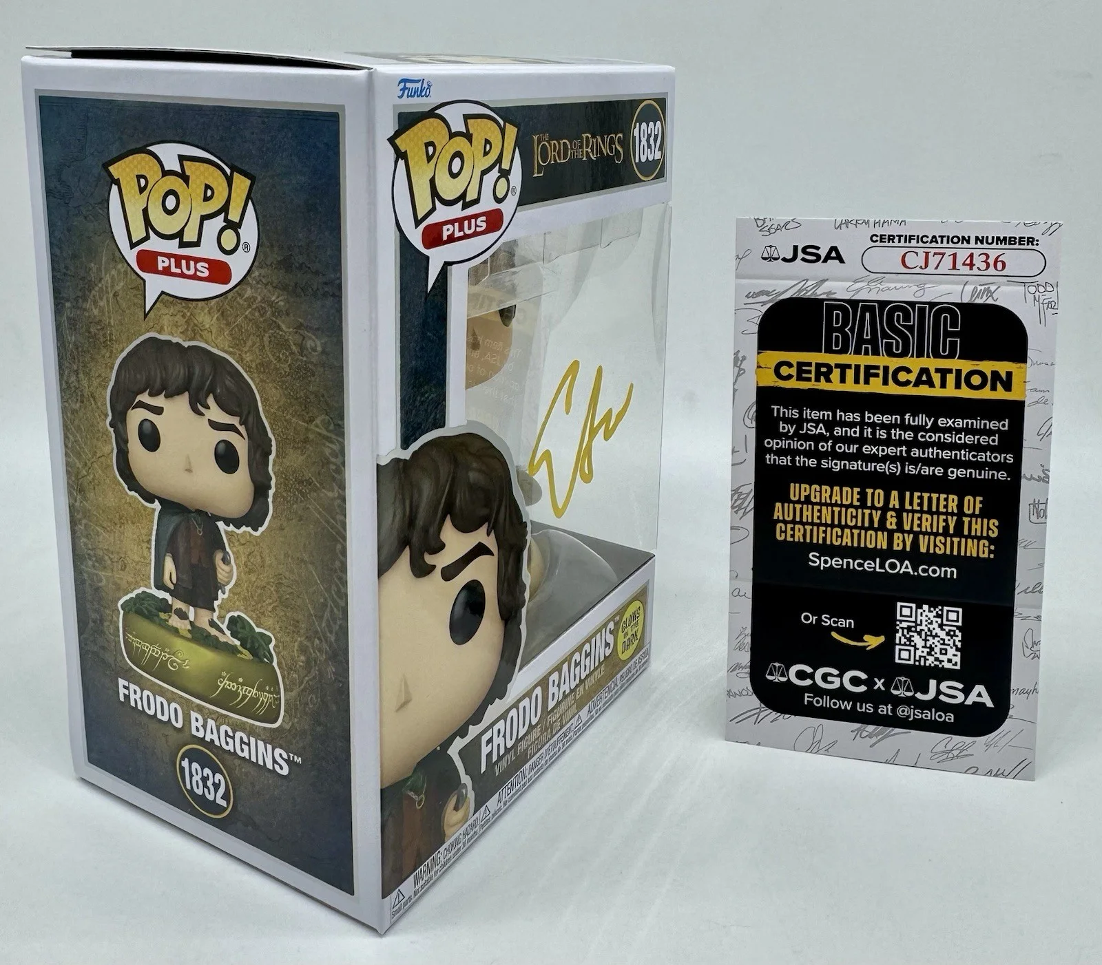 ELIJAH WOOD — ELIJAH WOOD SIGNED AUTOGRAPH FRODO BAGGINS LORD OF THE RINGS FUNKO POP +JSA COA, изображение 5