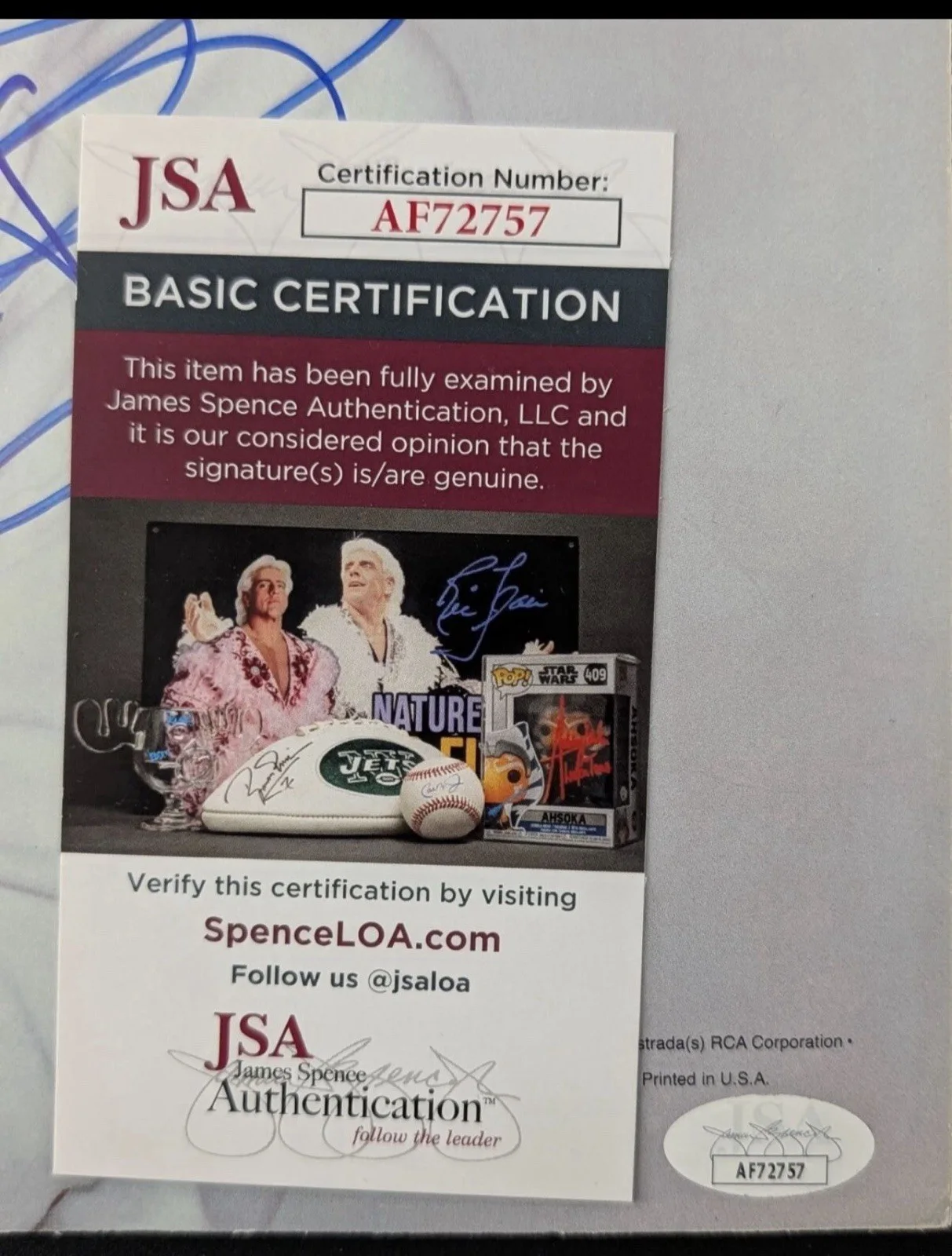 JSA COA Rick Springfield Signed Album Sleeve, image 2