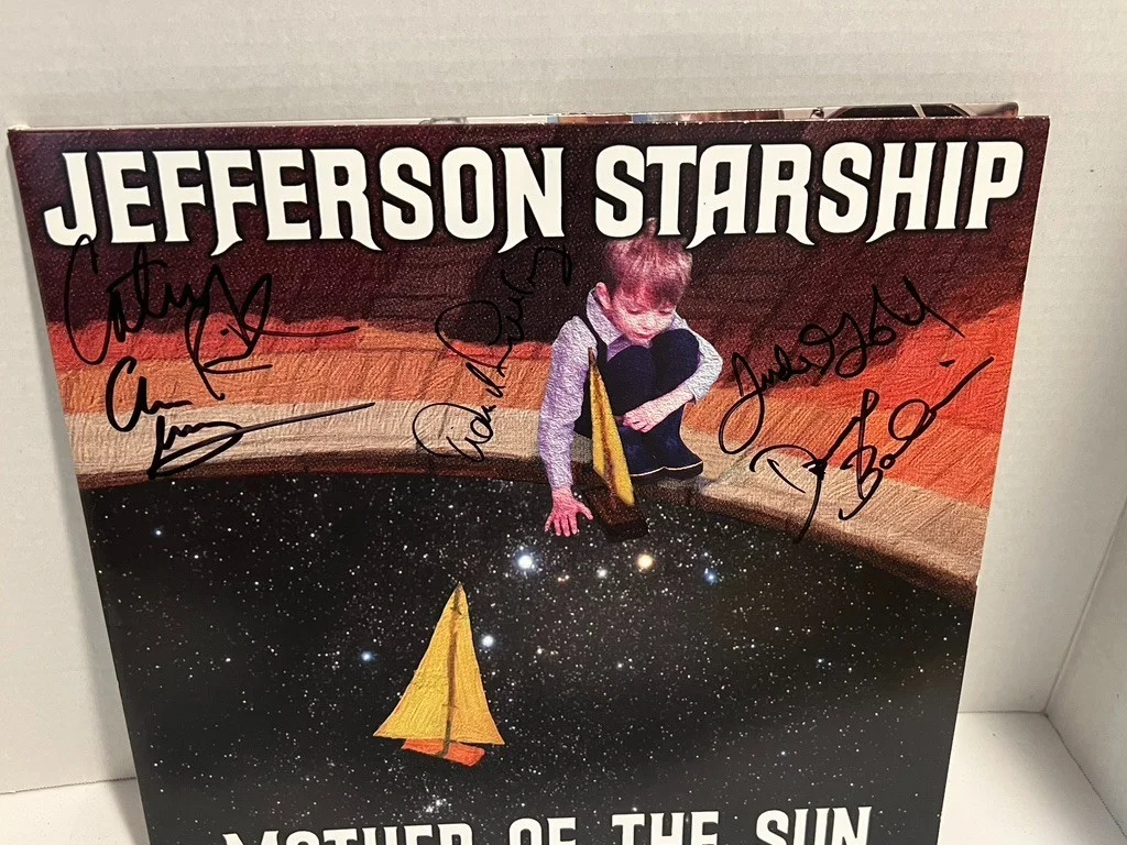 Donny Baldwin — JEFFERSON STARSHIP Signed MOTHER OF THE SUN Vinyl Album Cover David Freiberg JSA, изображение 2
