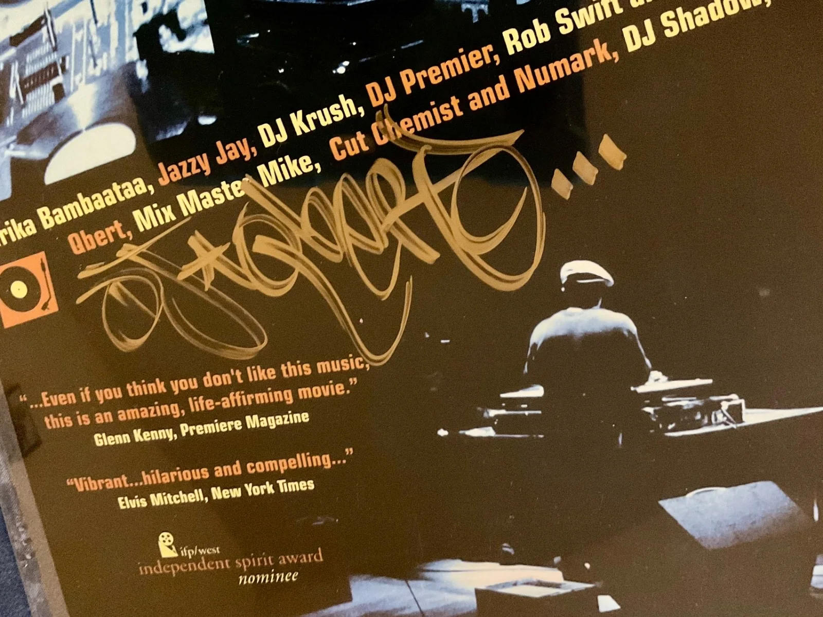 CGC Signed DJ Q-BERT SCRATCH Movie Poster INVISIBL SKRATCH PIKLZ qbert autograph, изображение 2