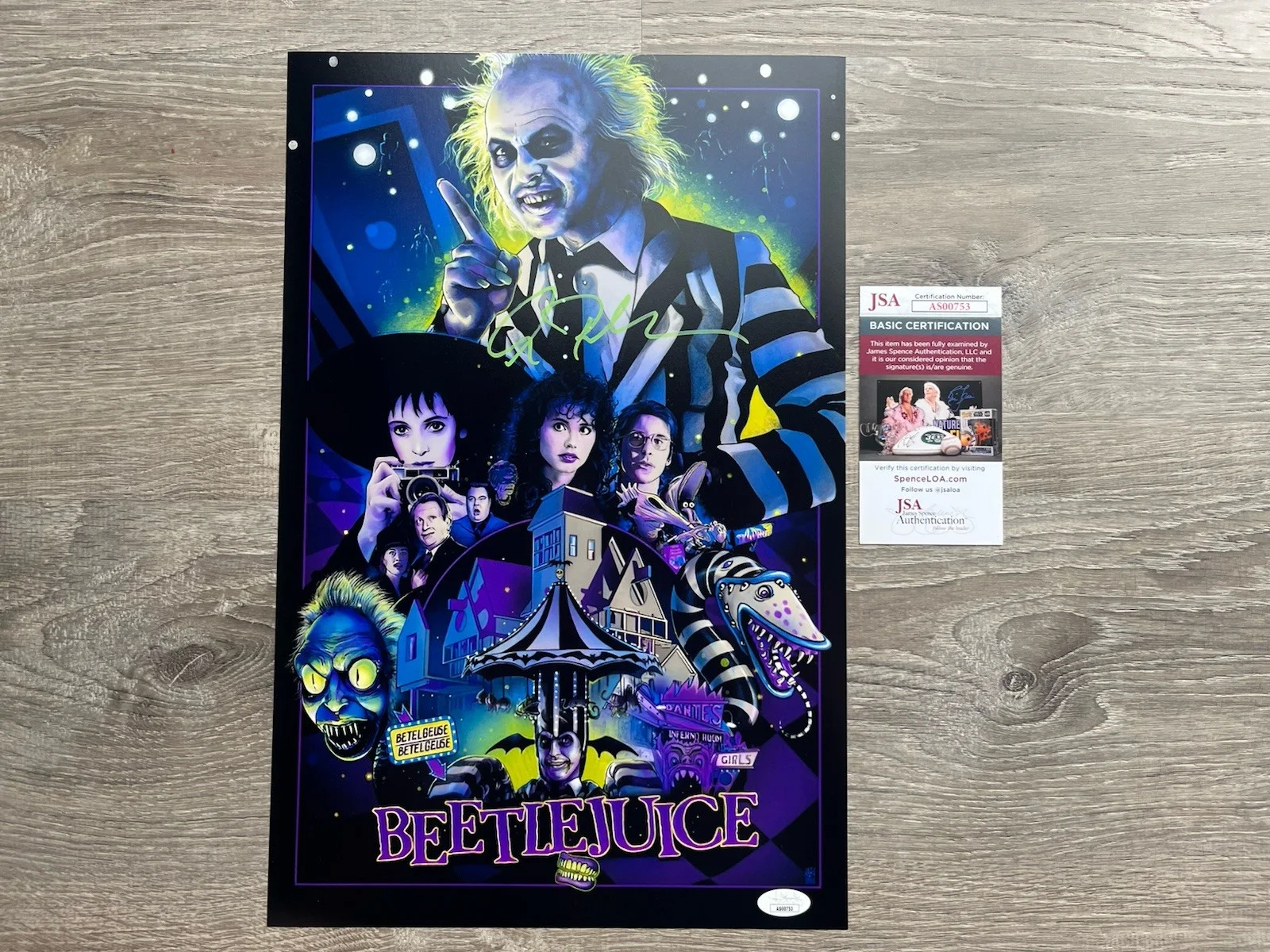 Alec Baldwin — Alec Baldwin Signed Beetlejuice 11x17 Photo JSA COA Adam Maitland