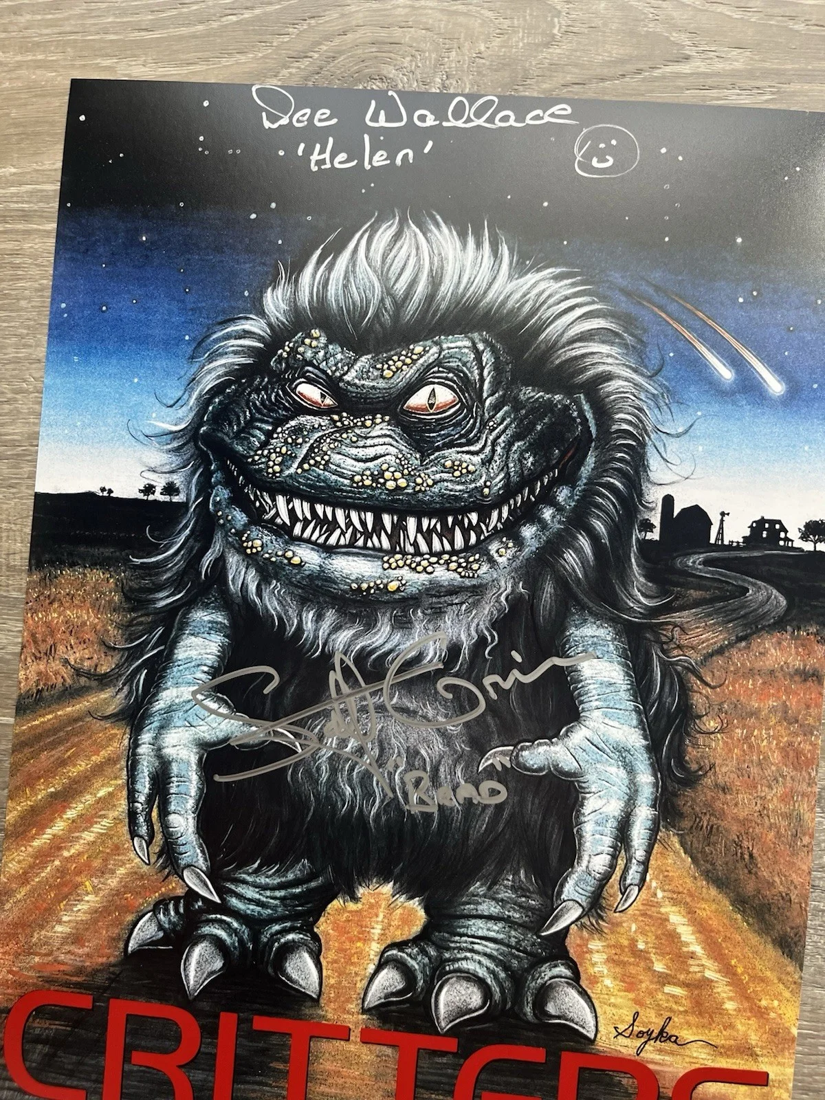 Scott Grimes Dee Wallace Signed Critters 11x17 Photo Beckett JSA COA Horror Auto, изображение 5