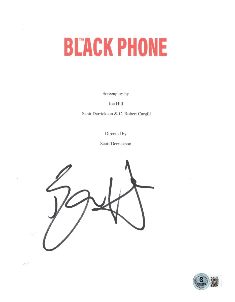 Ethan Hawke — Ethan Hawke Signed Autographed Script Cover The Black Phone The Grabber BAS