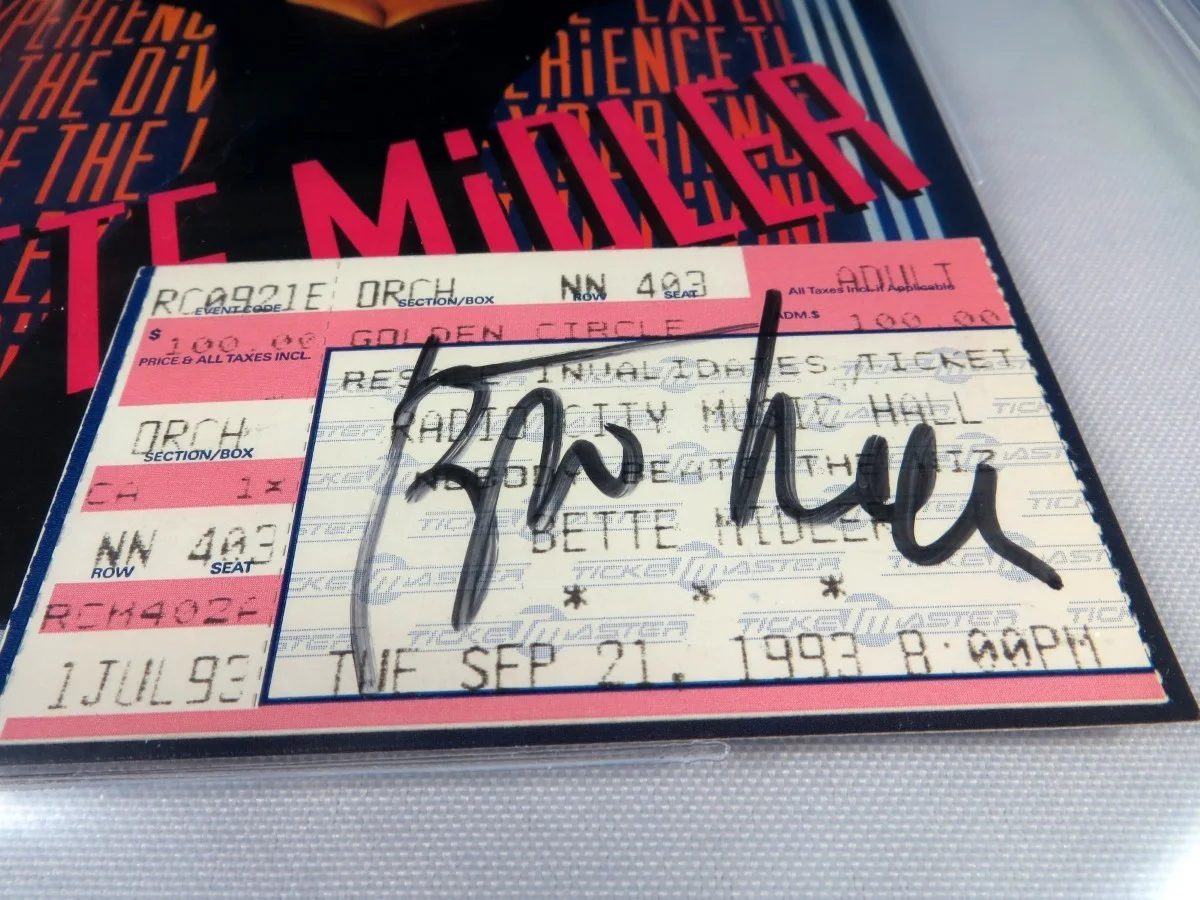 Bette Midler — Bette Midler Signed Autographed Ticket Stub The Divine Experience BAS Encased, image 2