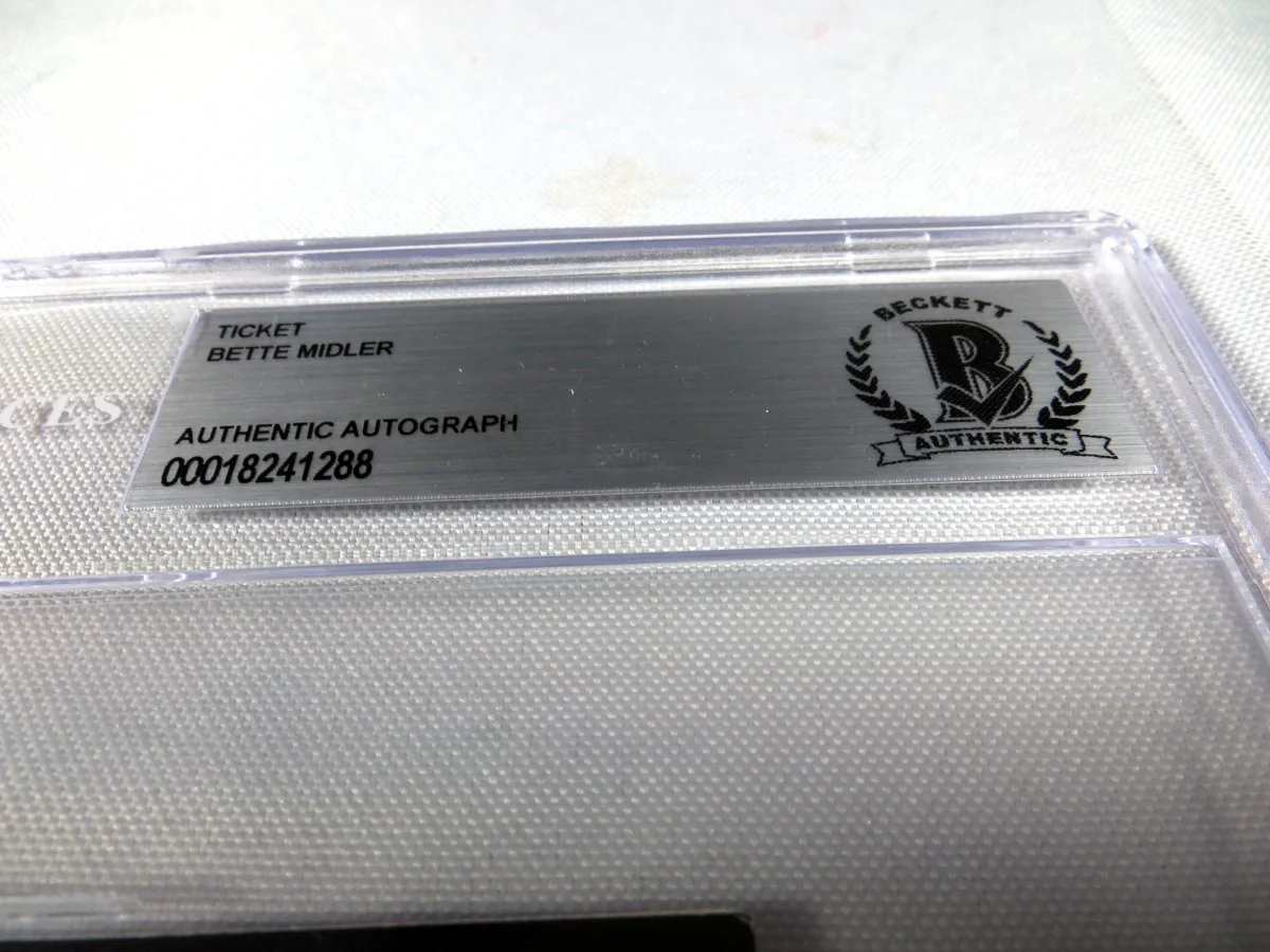 Bette Midler — Bette Midler Signed Autographed Ticket Stub The Divine Experience BAS Encased, image 3