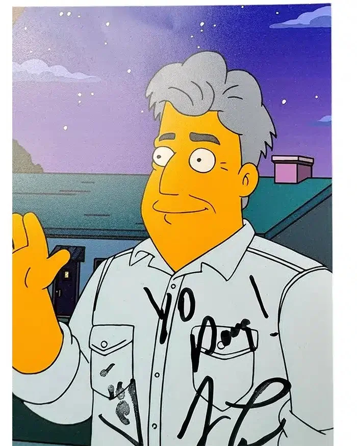 Jay Leno — Jay Leno signed 8x10 Photo The Simpsons To Doug JSA Authentication, image 2