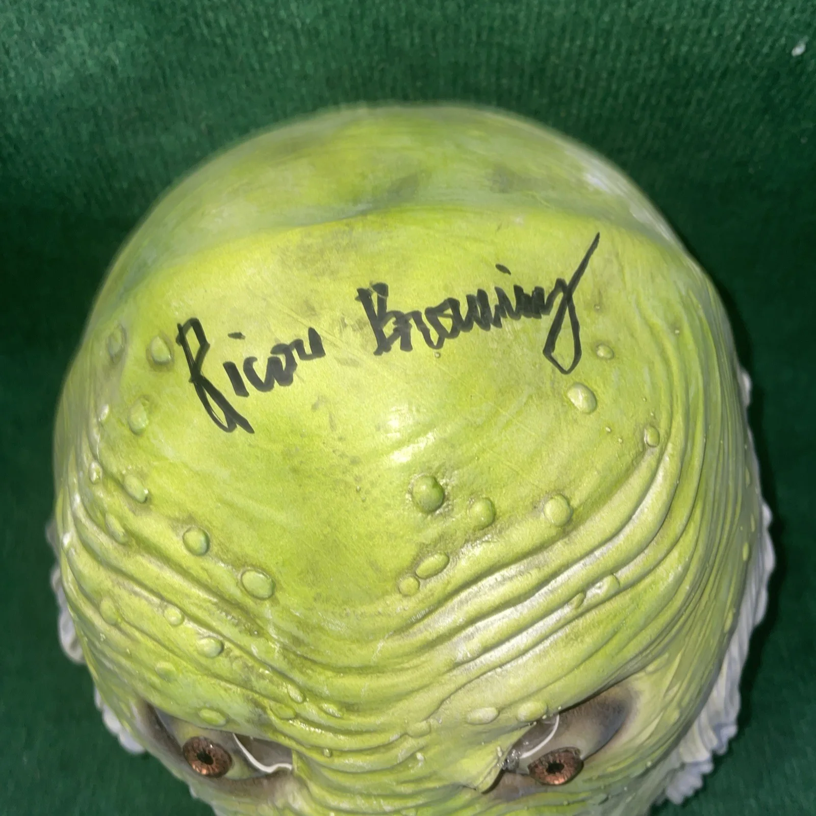 Ricou Browning — Creature From The Black Lagoon Ricou Browning Signed Replica Mask Gill-Man COA, изображение 2