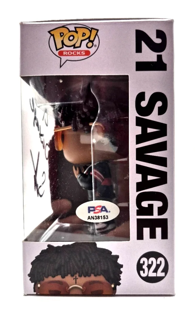 21 SAVAGE SIGNED AUTOGRAPHED FUNKO POP RARE ISSA ALBUM DRAKE YOUNG THUG PSA COA, изображение 3