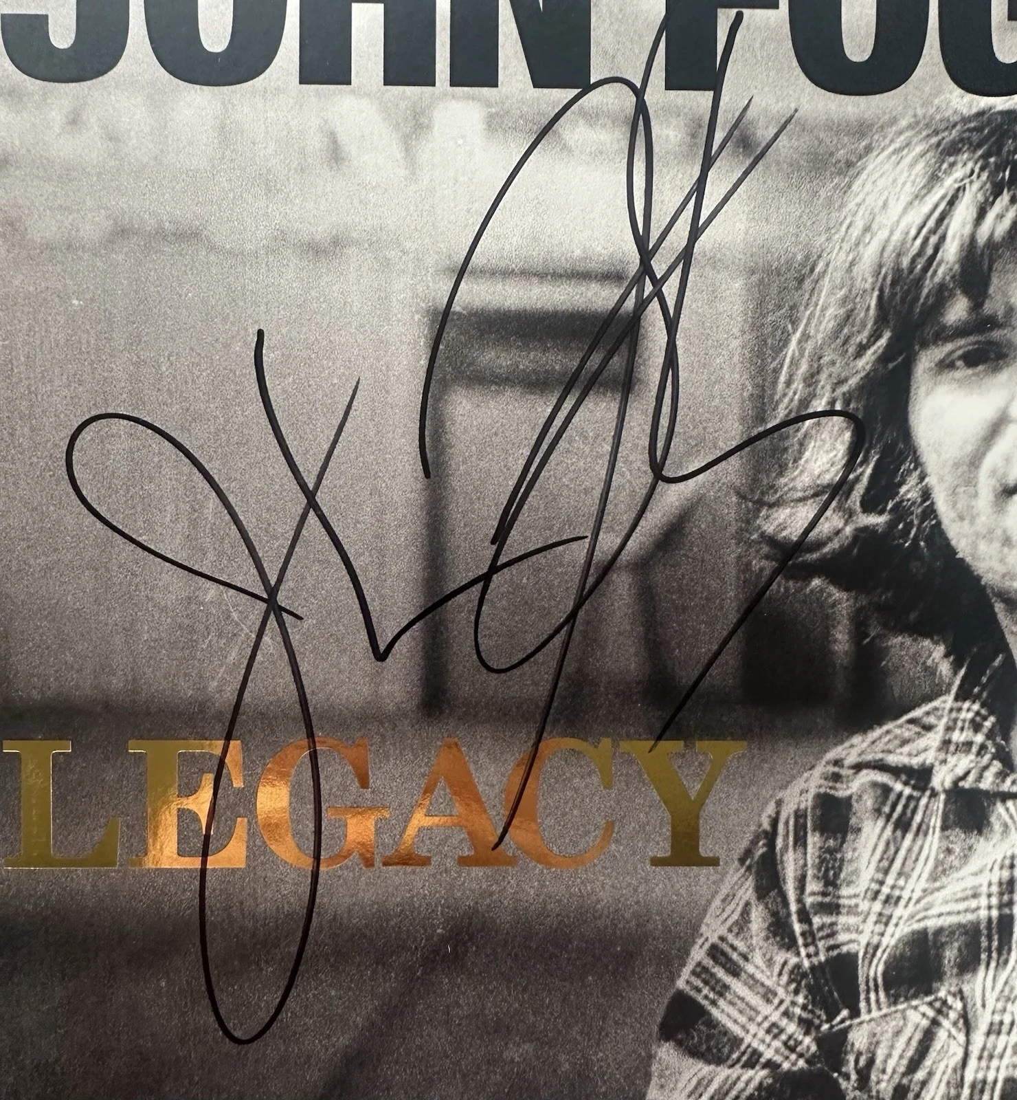 JOHN FOGERTY SIGNED LEGACY CREDENCE CLEARWATER REVIVAL VINYL RECORD LP JSA COA, image 2