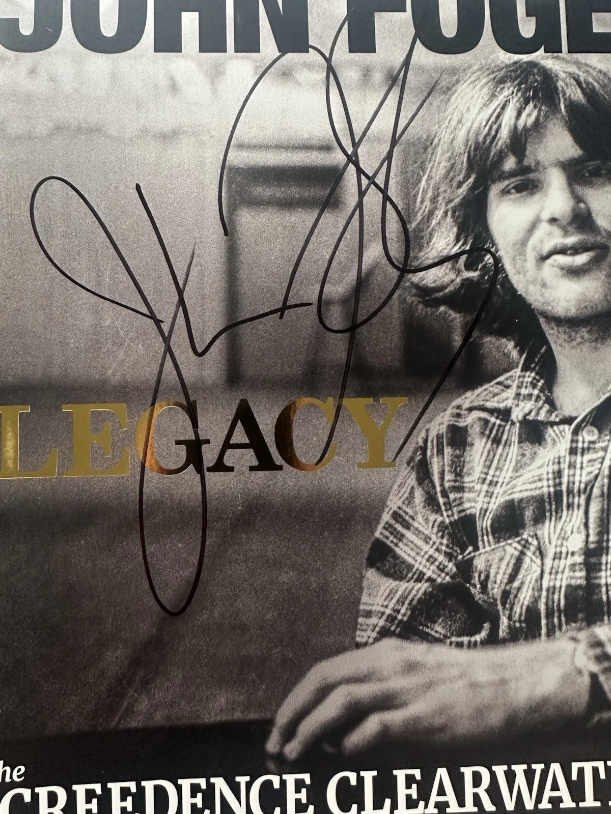 JOHN FOGERTY SIGNED LEGACY CREDENCE CLEARWATER REVIVAL VINYL RECORD LP JSA COA, image 2