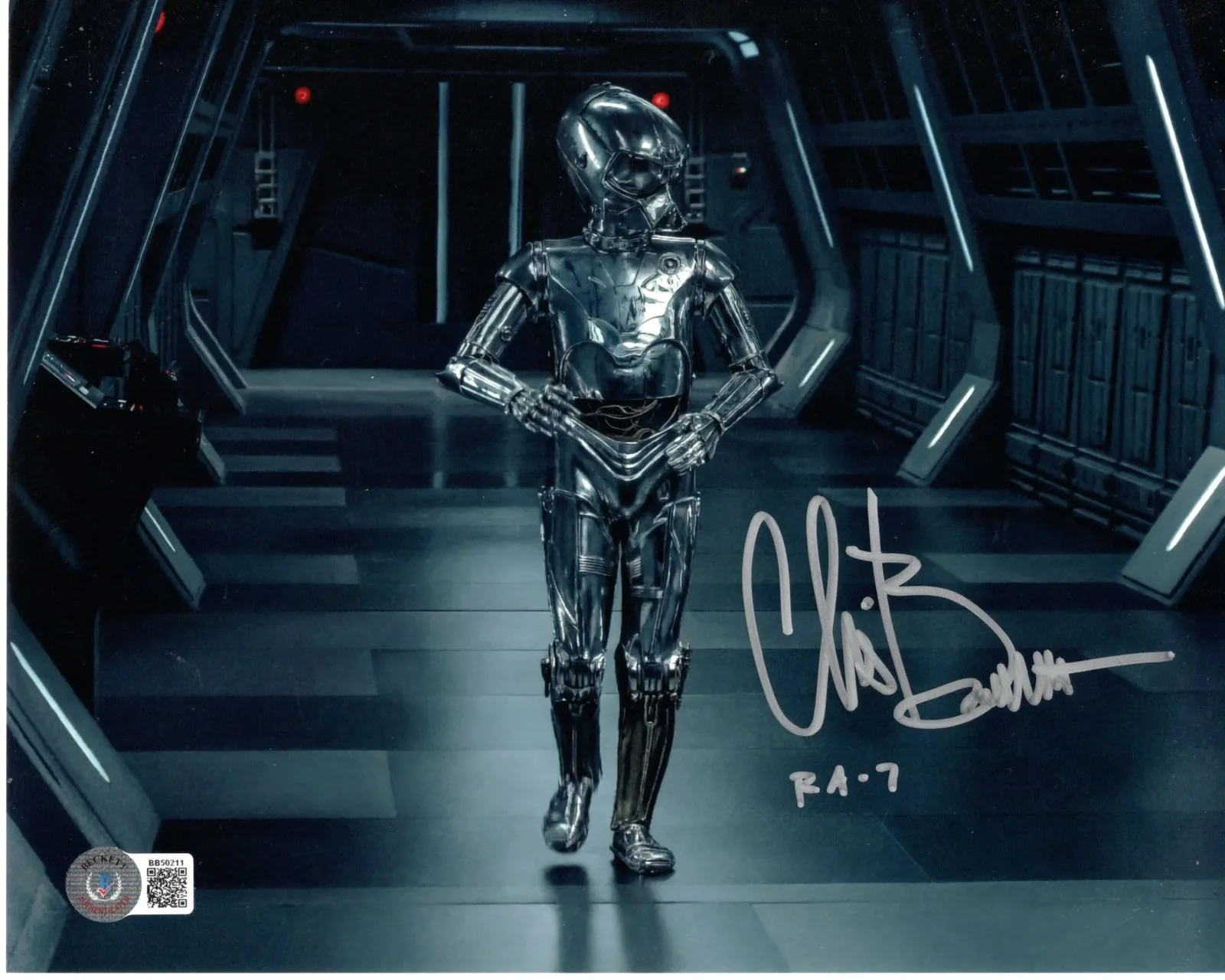 Chris Bartlett — Chris Bartlett signed 8x10 Photo RA-7 Droid The Mandalorian Star Wars Beckett