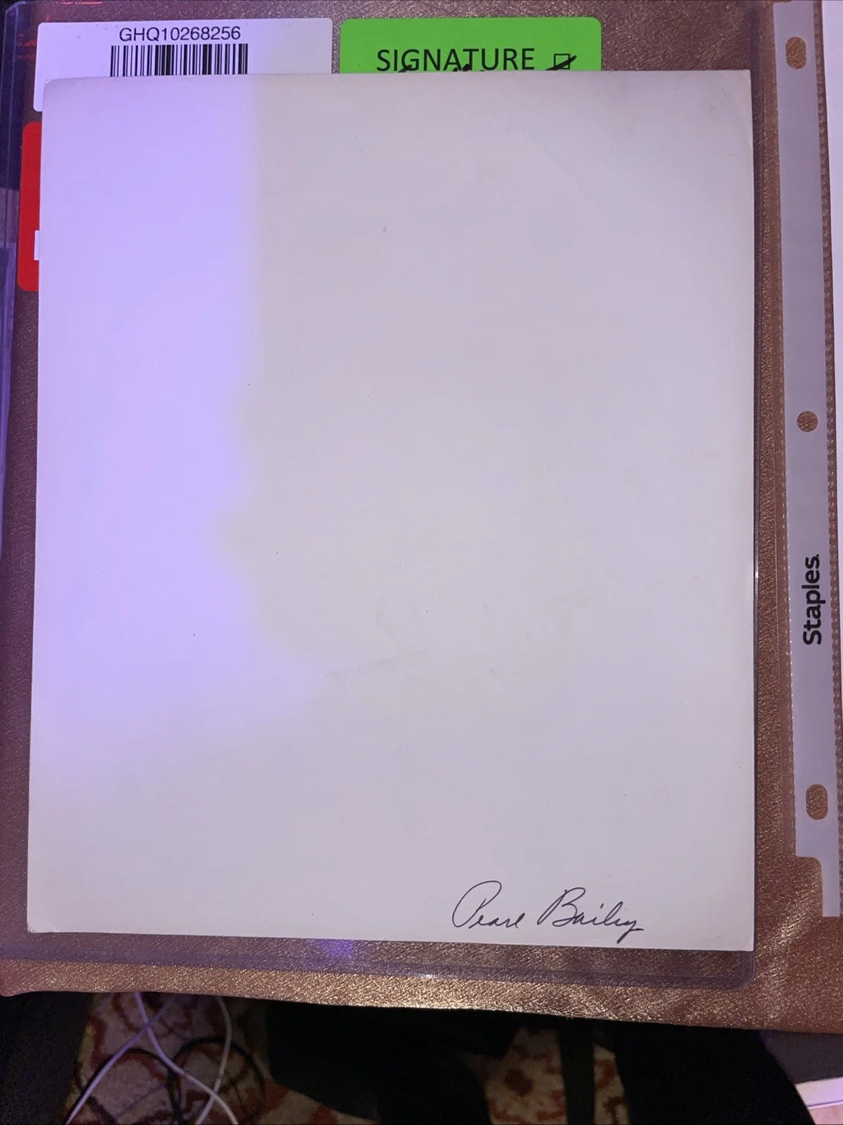 Pearl Bailey Signed Vintage Photo 1940s w/ Beckett LOA – William Morris Agency, изображение 5
