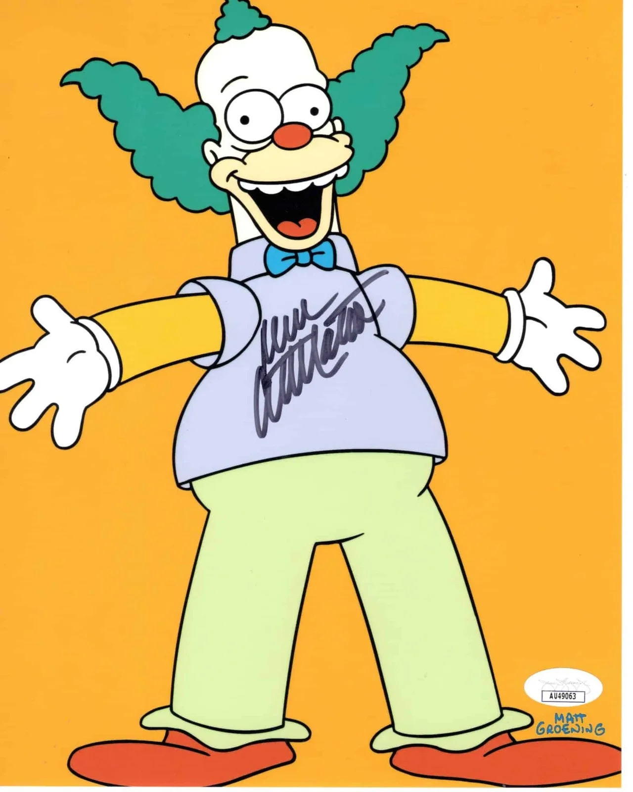 Dan Castellaneta — Dan Castellaneta signed 8x10 Photo Krusty the Clown The JSA Authentication