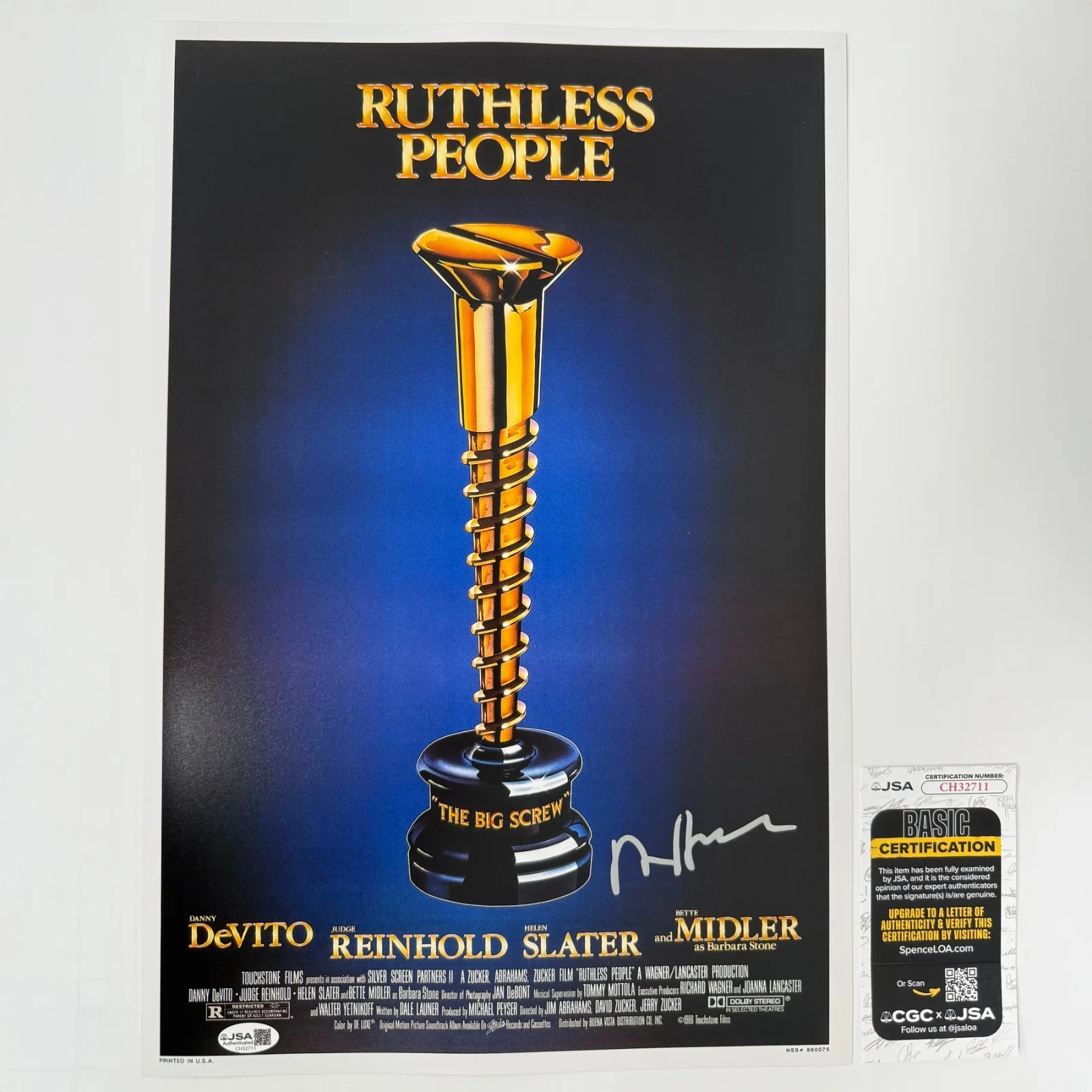 DAVID ZUCKER — DAVID ZUCKER Authentic Hand-signed ~RUTHLESS PEOPLE Director~12x18 Photo JSA COA
