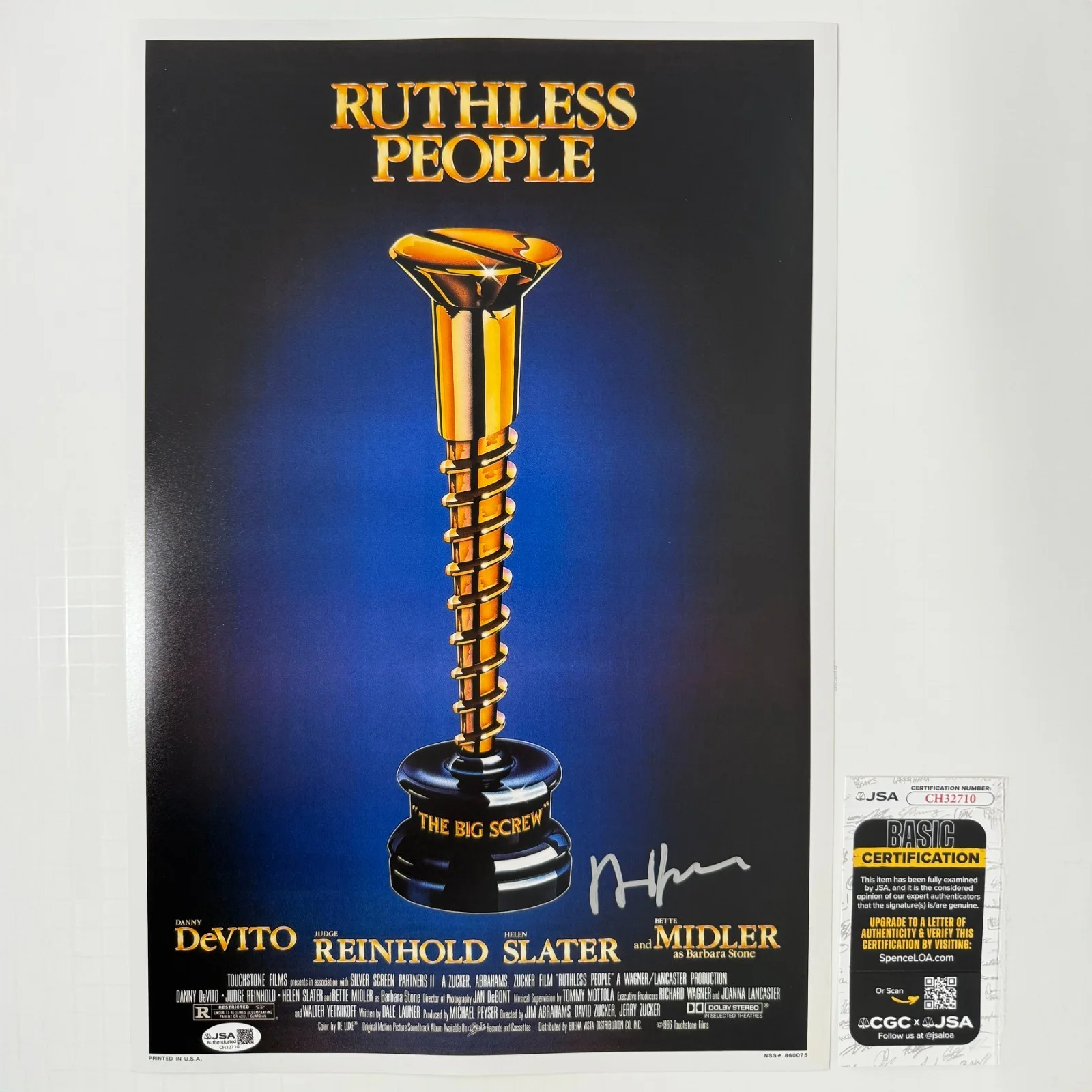 DAVID ZUCKER — DAVID ZUCKER Authentic Hand-signed ~RUTHLESS PEOPLE Director~12x18 Photo JSA COA