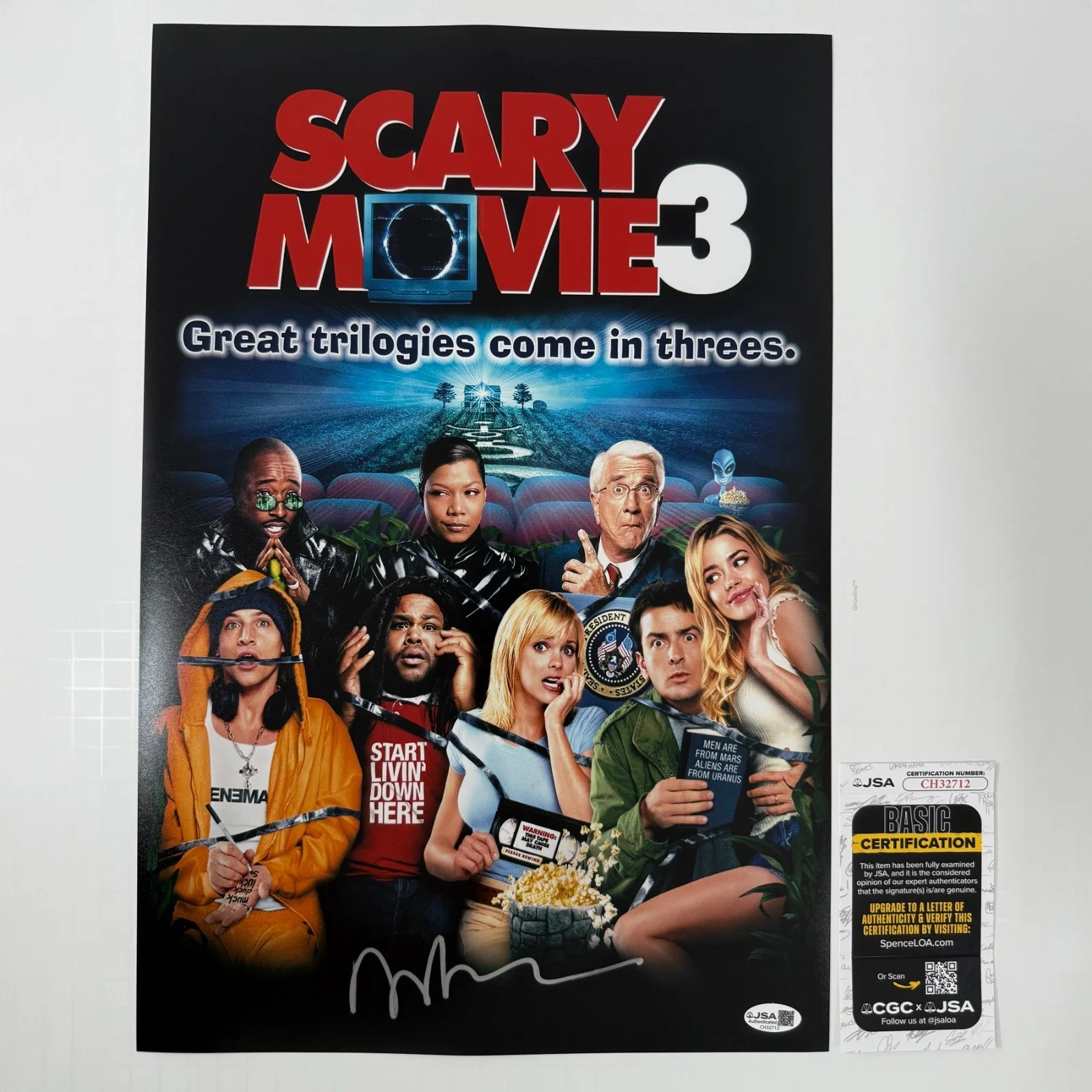 DAVID ZUCKER — DAVID ZUCKER Authentic Hand-signed "SCARY MOVIE 3 Director" 12x18 Photo JSA COA