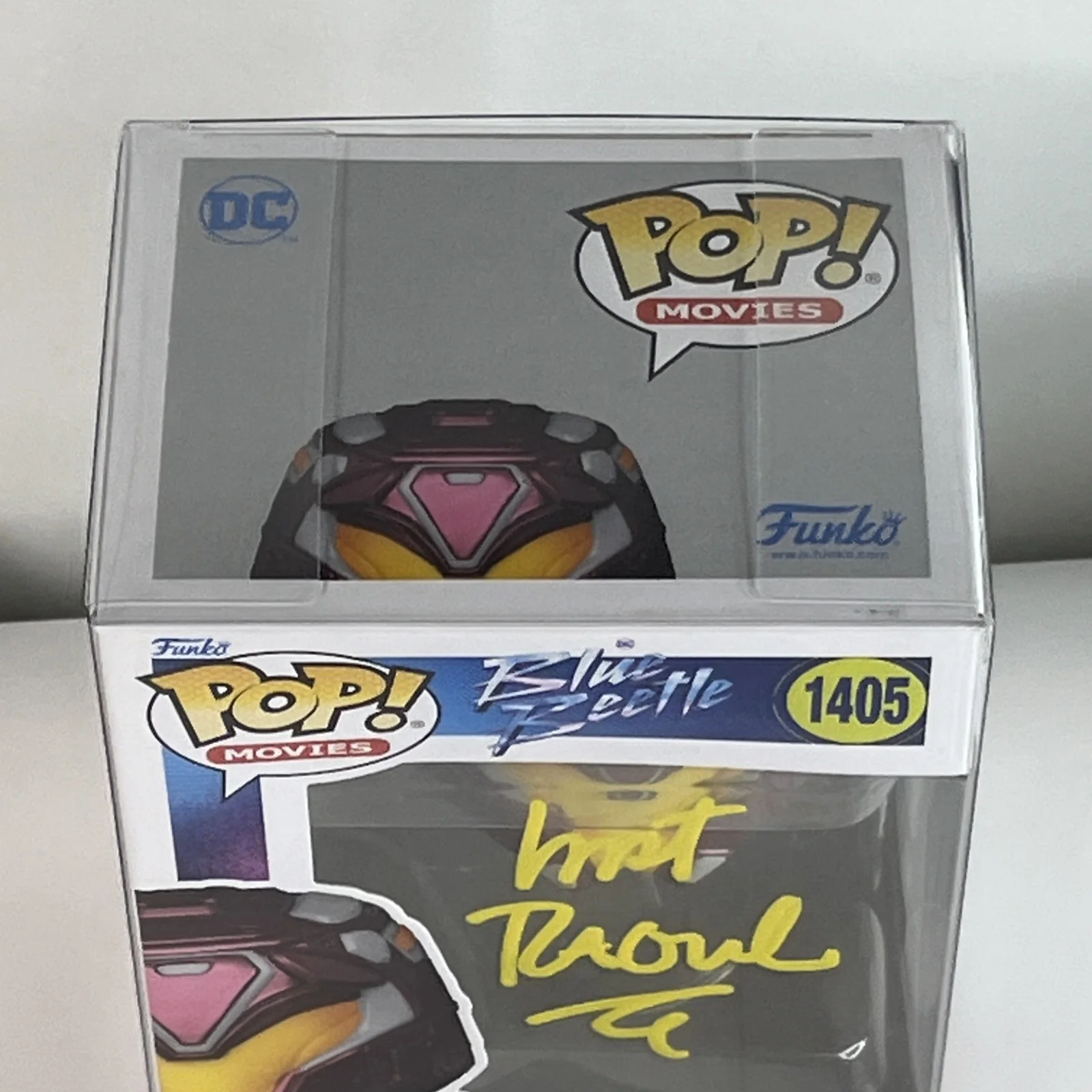 Raoul Trujillo — Raoul Trujillo Signed Funko Pop ’Conrad Carapax’ 1405 Blue Beetle COA Hologram, изображение 5