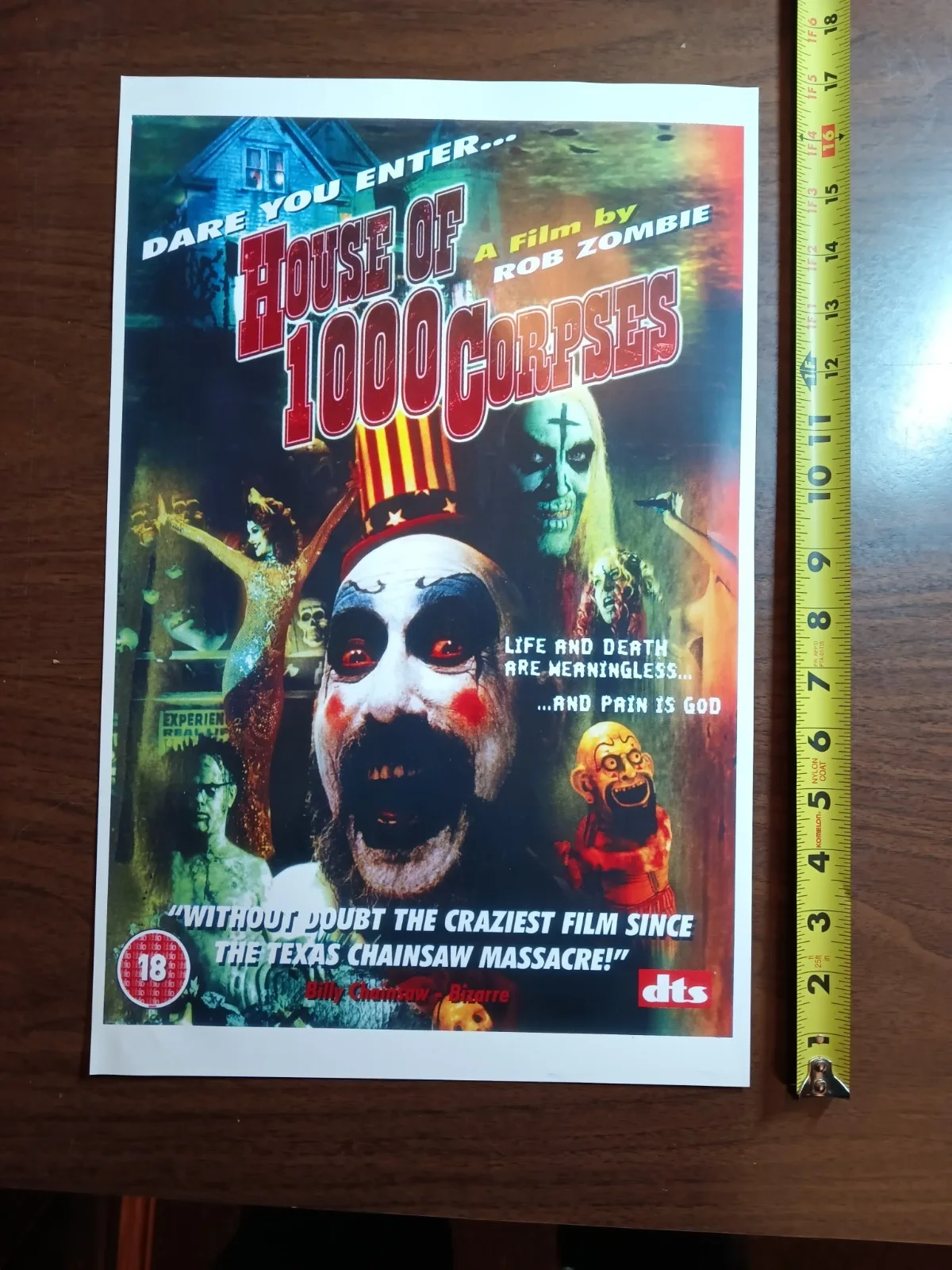House of 1000 Corpses 11x17 Poster, Rob Zombie. Horror, image 2