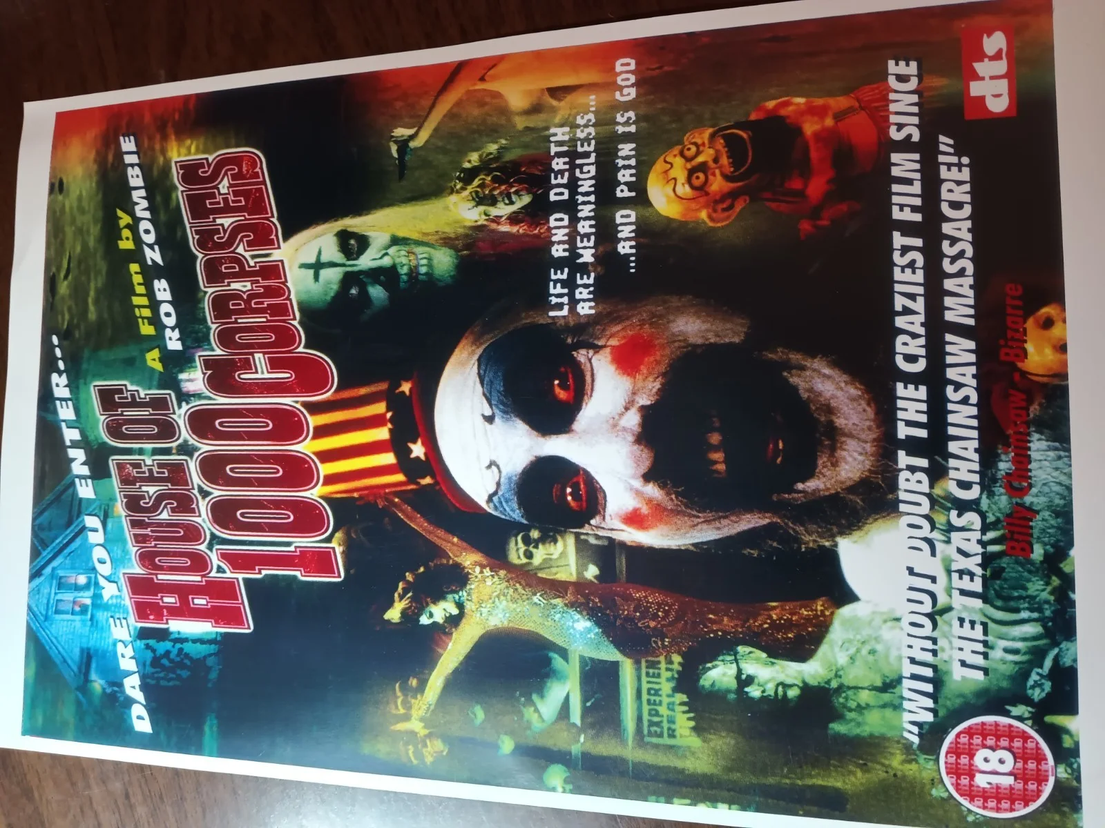 House of 1000 Corpses 11x17 Poster, Rob Zombie. Horror, image 4