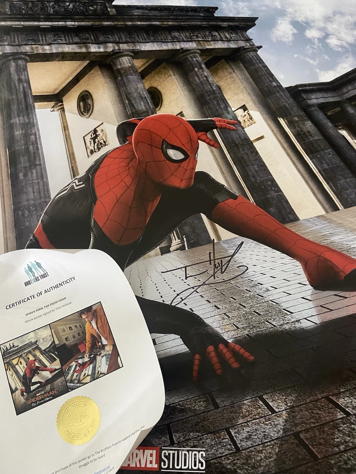 Tom Holland — Spider-Man: Far From Home Poster Signed By Tom Holland - Includes COA, image 3