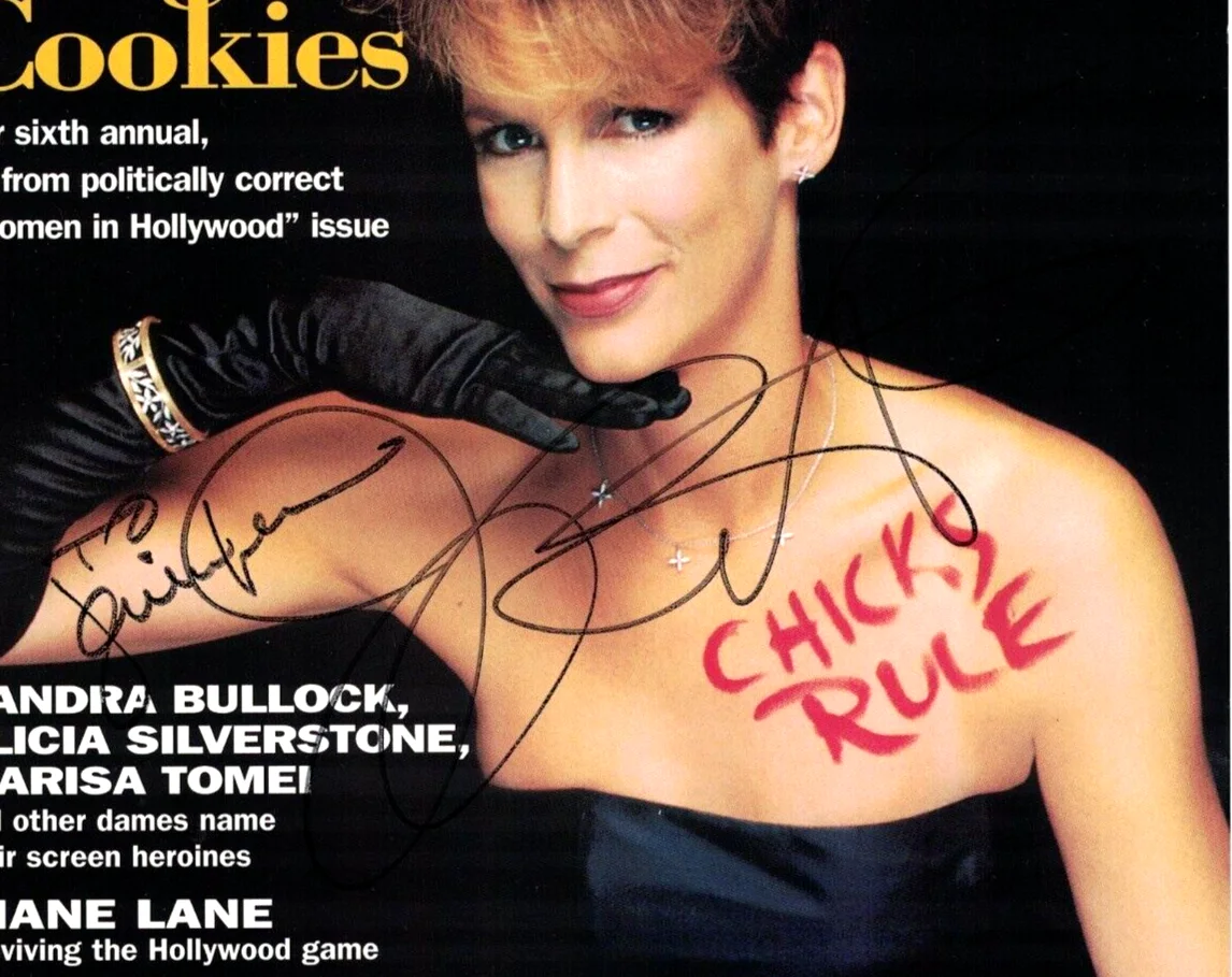 Jamie Lee Curtis — JAMIE LEE CURTIS JSA Autographed Movieline Cover FREE SHIP! Halloween Not PSA, изображение 3