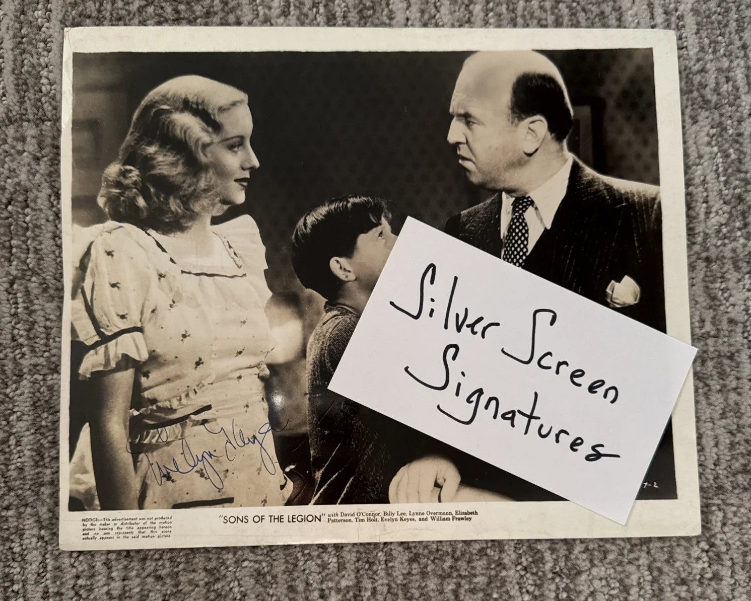Evelyn Keyes PHOTO Autograph COA JSA Signed Sons Of Legion 1938 8x10, изображение 2