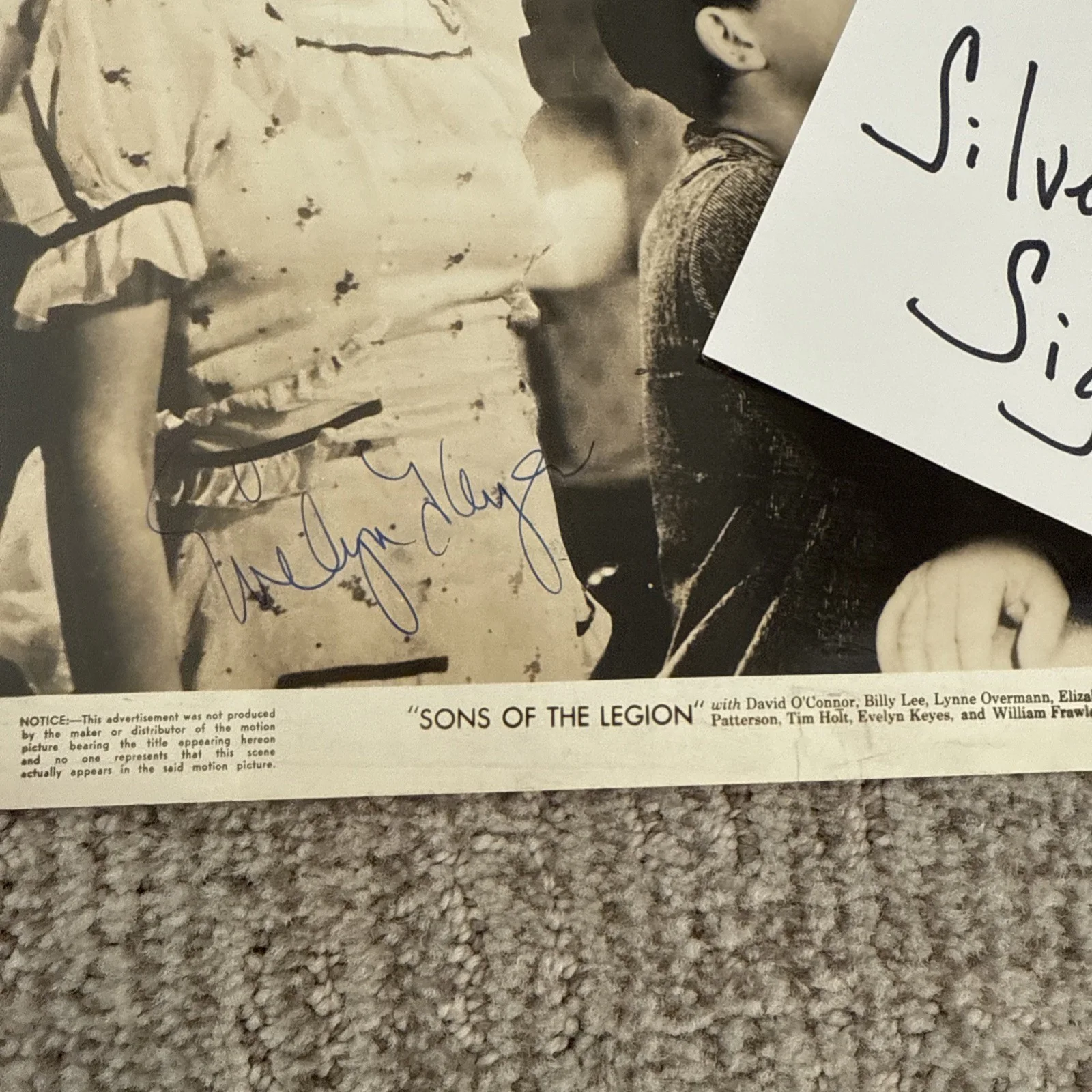 Evelyn Keyes PHOTO Autograph COA JSA Signed Sons Of Legion 1938 8x10, изображение 5
