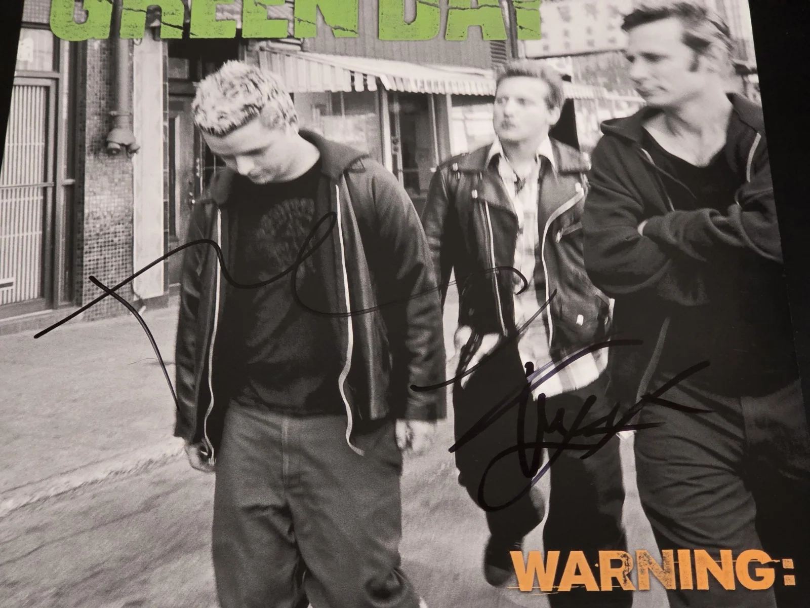 GREEN DAY TRE & MIKE signed autographed "WARNING:" VINYL RECORD LP BECKETT (BAS), изображение 2