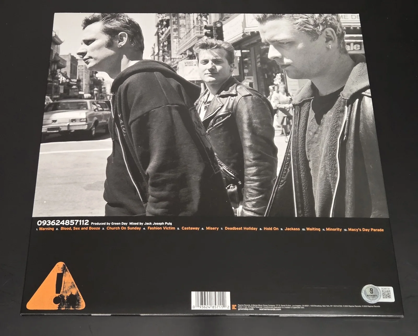 GREEN DAY TRE & MIKE signed autographed "WARNING:" VINYL RECORD LP BECKETT (BAS), изображение 3