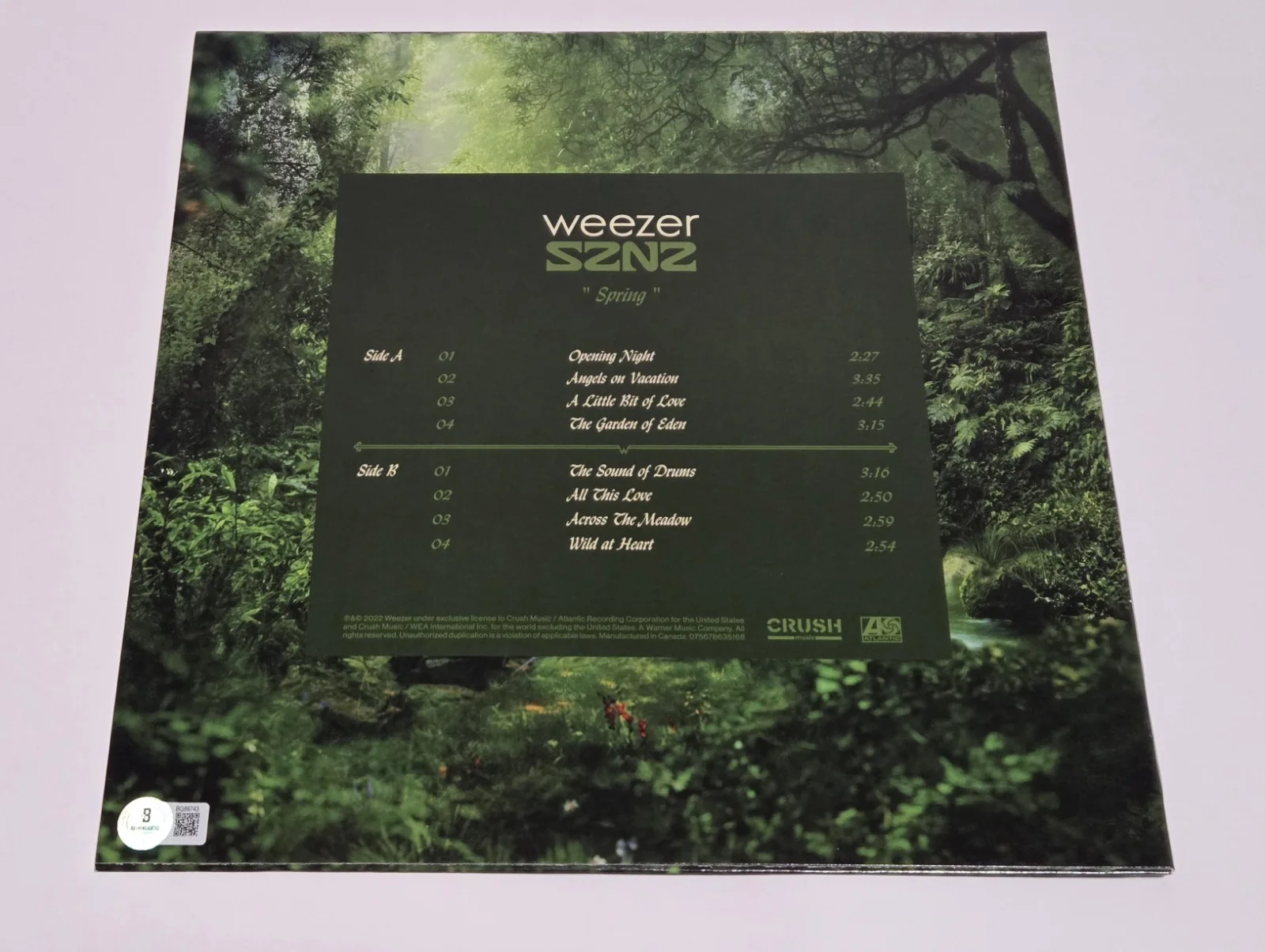 WEEZER RIVERS CUOMO signed autographed "SZNZ SPRING" VINYL LP RECORD BECKETT BAS, image 4