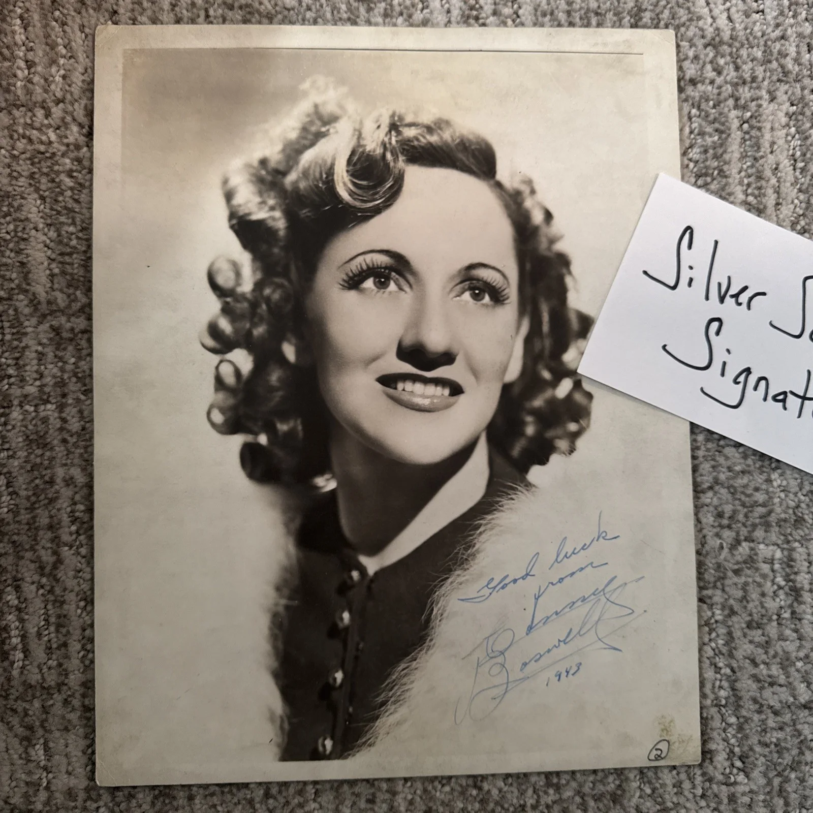 Connee Conny Connie Boswell Boswell 1943 signed James Kriegsmann Photo JSA COA, image 3