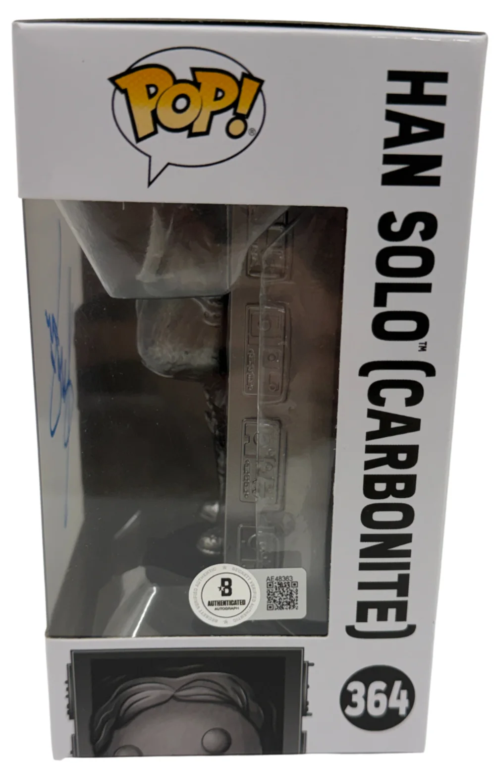 Harrison Ford — Harrison Ford Signed Han Solo Caronite Funko Star Wars Autograph Beckett LOA, изображение 2