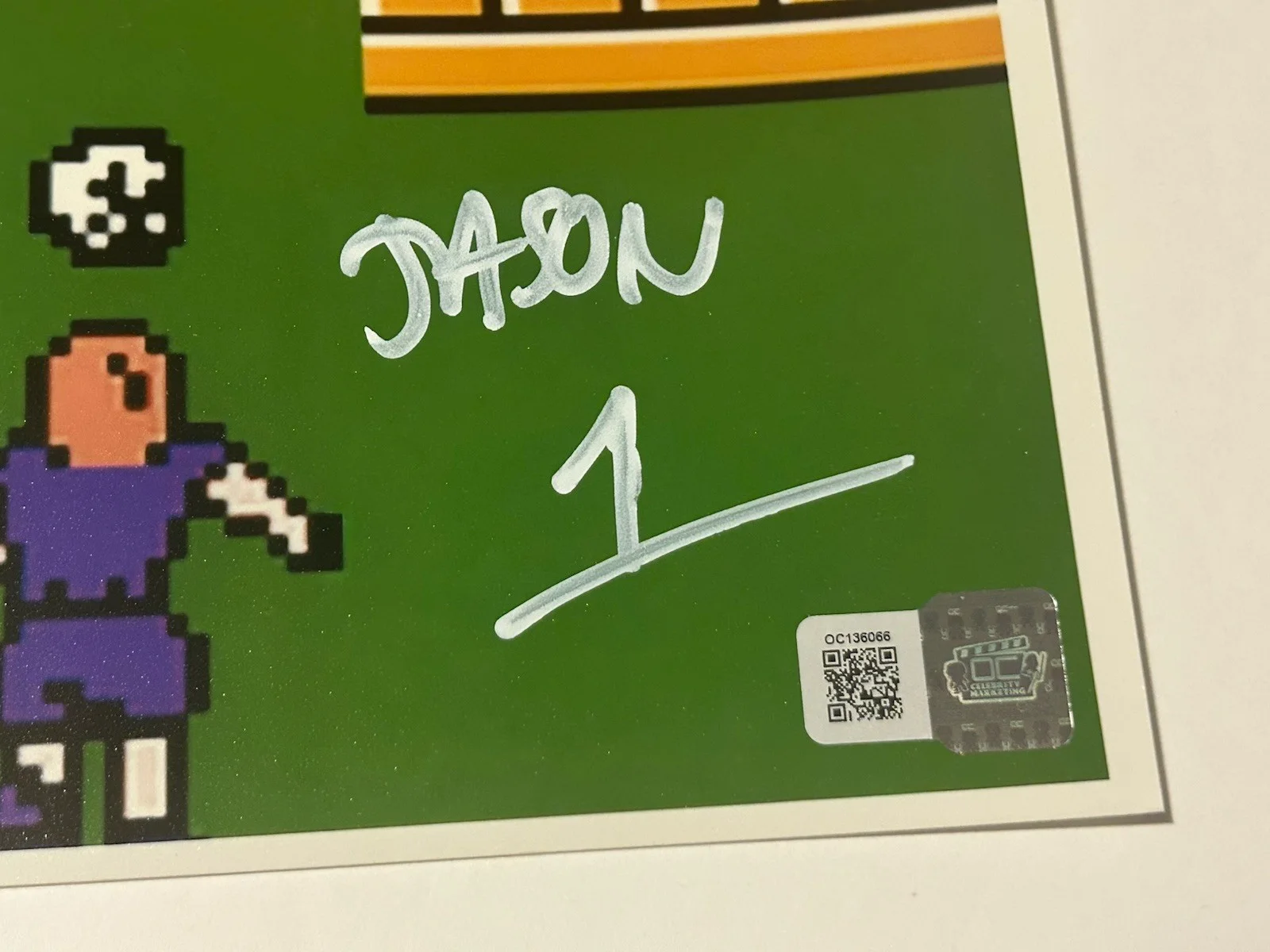 Ari Lehman — Ari Lehman Signed 8x10 Friday The 13th NES Game Jason Voorhees “Game Over” COA, изображение 3