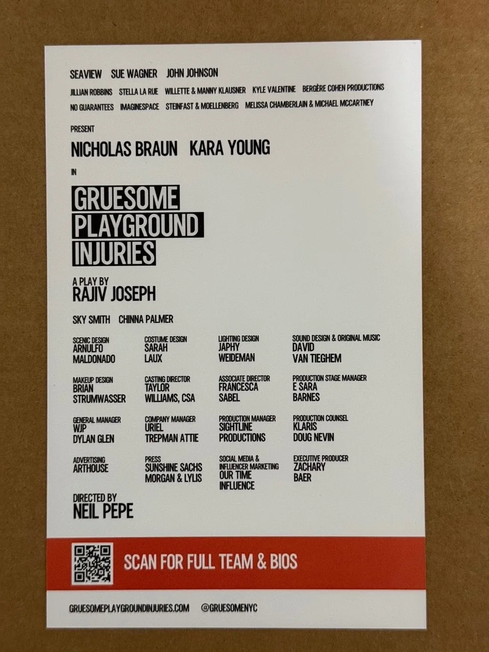 Kara Young, Nicholas Braun — Gruesome Playground Injuries Signed Playbill Program Kara Young Nicholas Braun, image 4