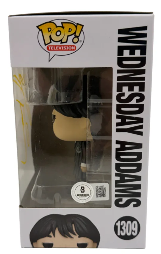 Jenna Ortega — Jenna Ortega Signed Wednesday Funko 1309 Authentic Autograph Beckett LOA, изображение 2