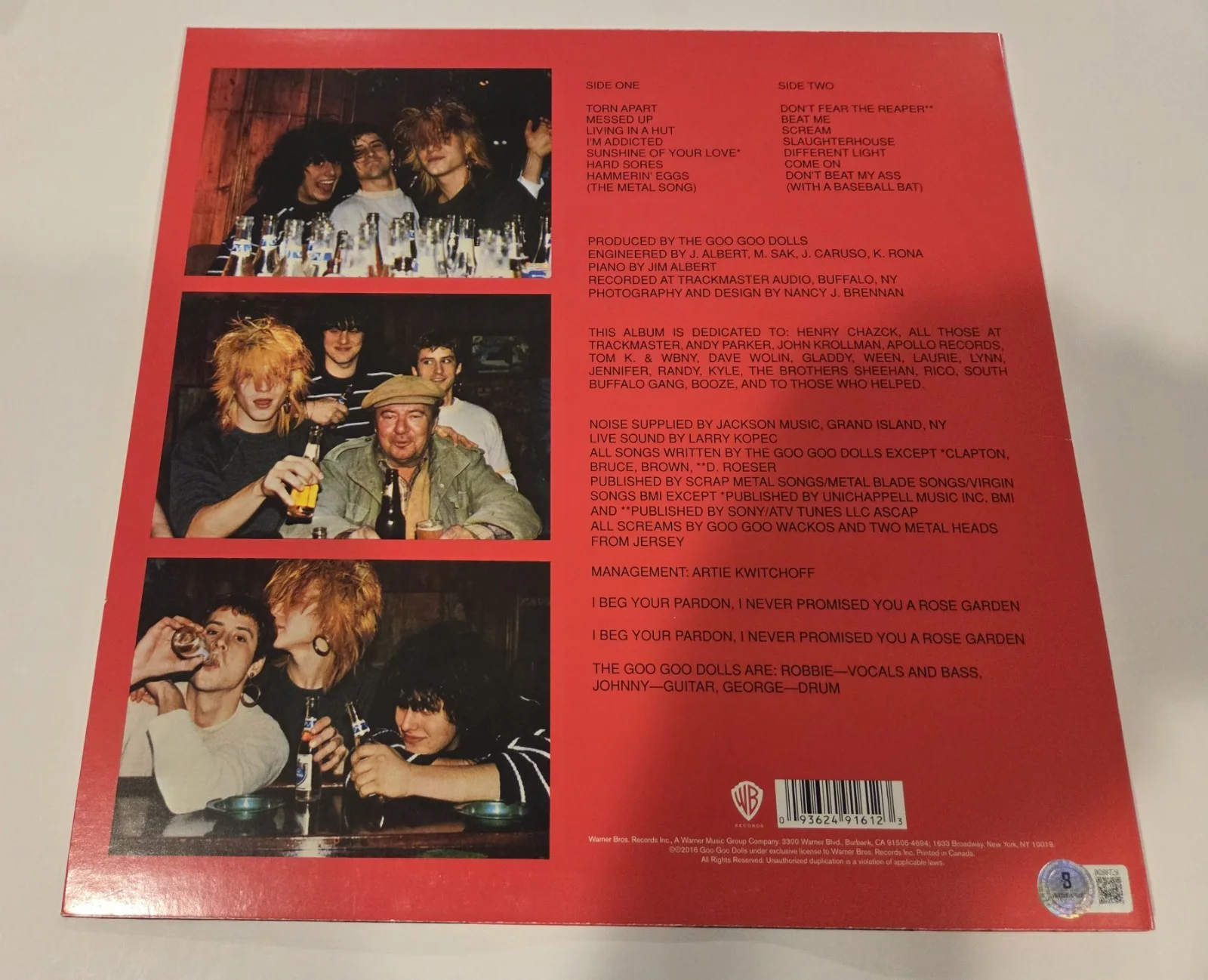GOO GOO DOLLS JOHNNY RZEZNIK signed autographed VINYL LP RECORD BECKETT (BAS), изображение 3